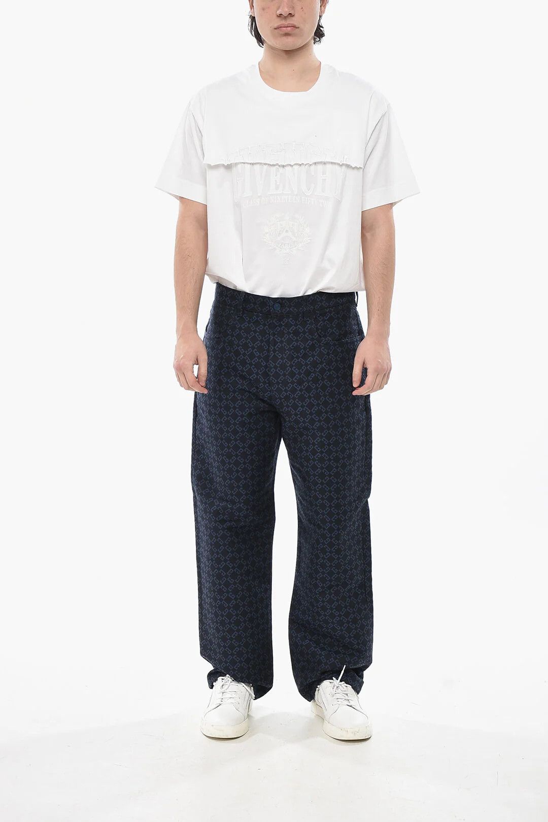 Givenchy og1mm0326 Cotton-Blend 5-Pocket Pant in Blue Size US 32 / EU 48 - 4 Thumbnail