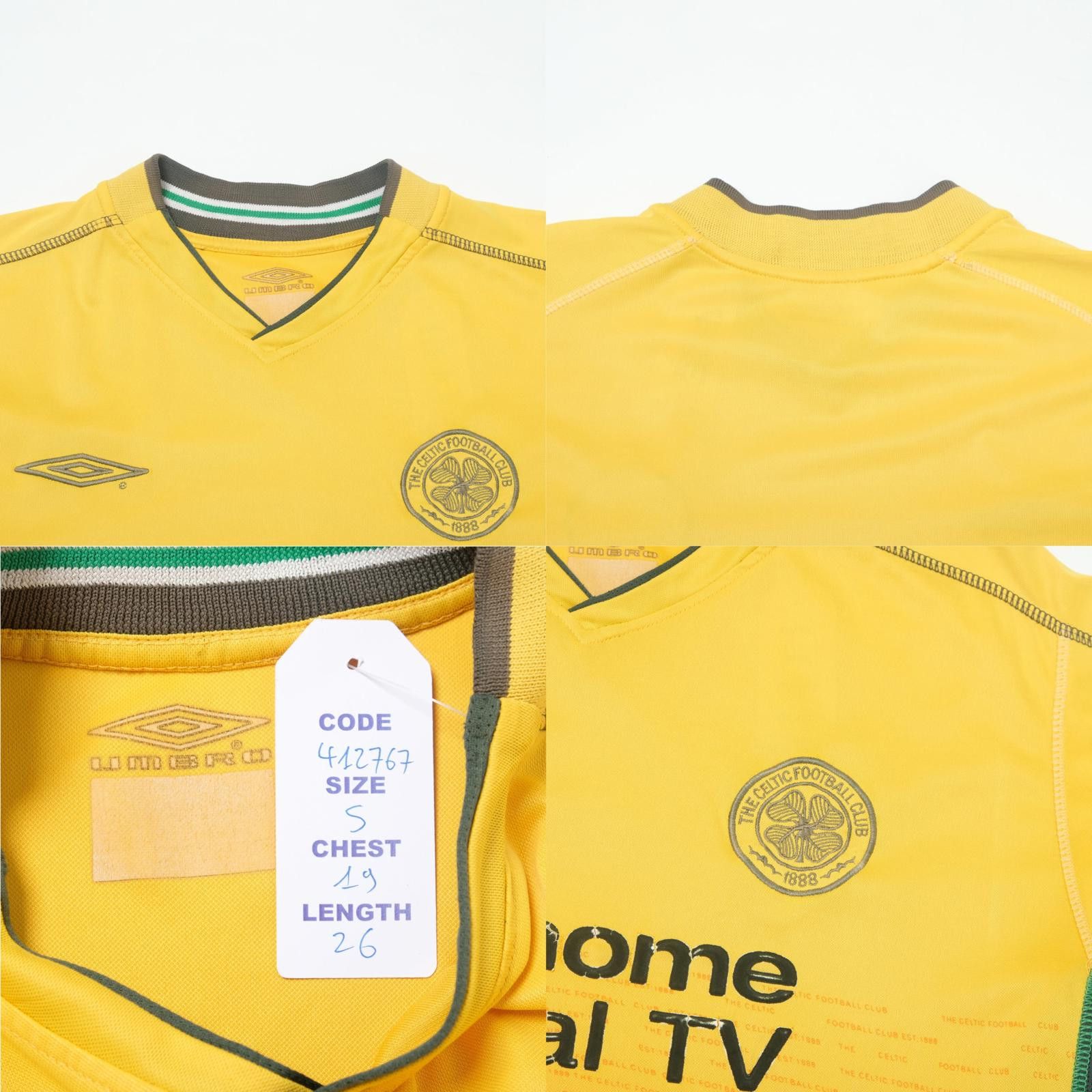 Umbro 2002/03 Celtic Away Shirt (S) Size US S / EU 44-46 / 1 - 4 Thumbnail