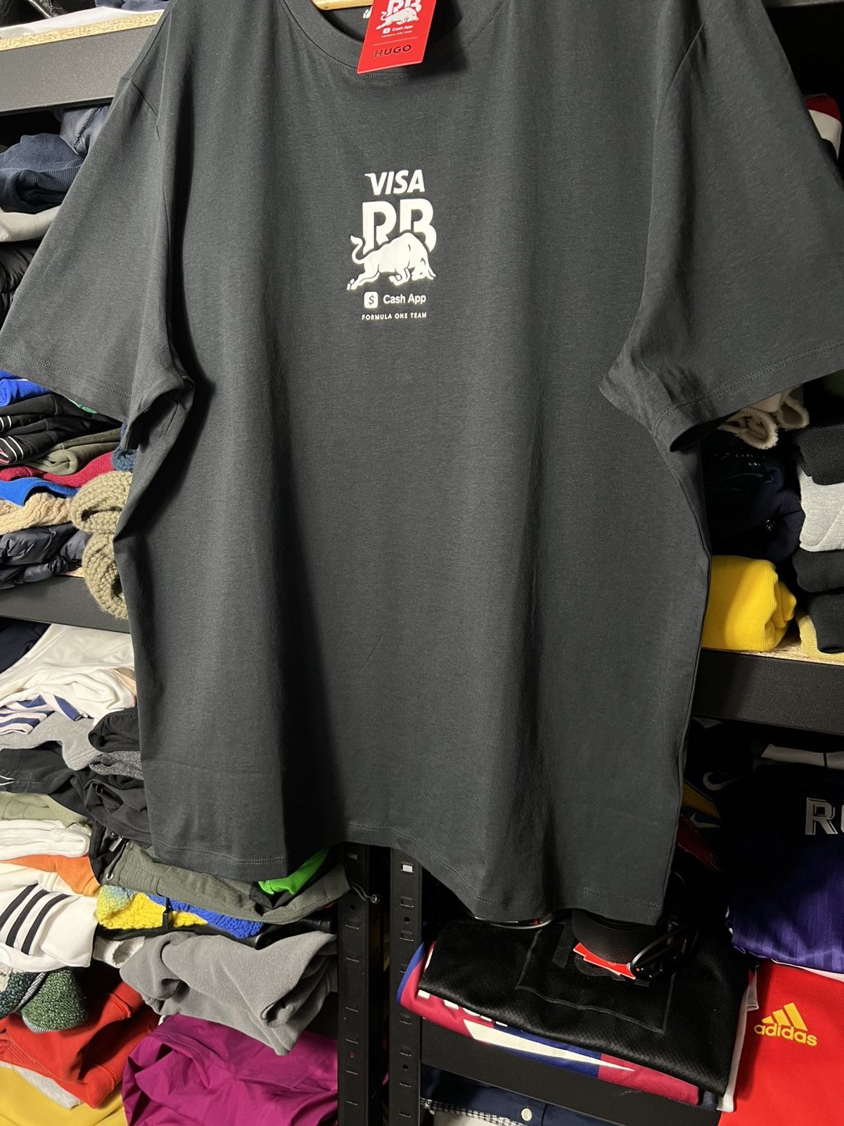 Hugo HUGO Red Bull Racing F1 T-Shirt Visa Cash App Black Y2K Size US XXL / EU 58 / 5 - 6 Thumbnail