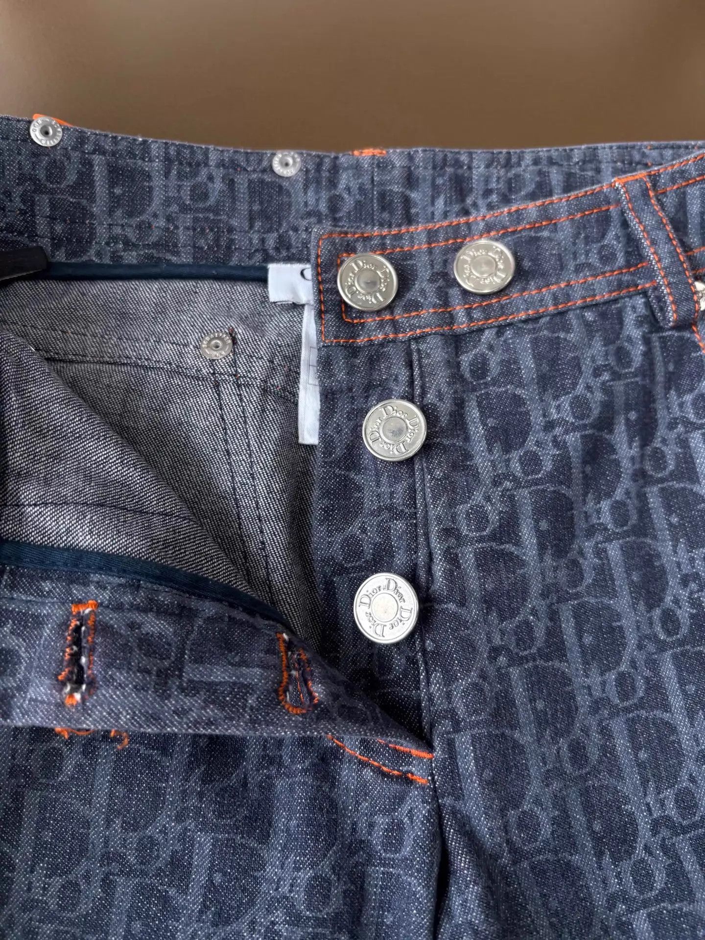 Dior Dior Oblique blue orange low-rise 34 jeans Size 25" / US 0 / IT 36 - 3 Thumbnail