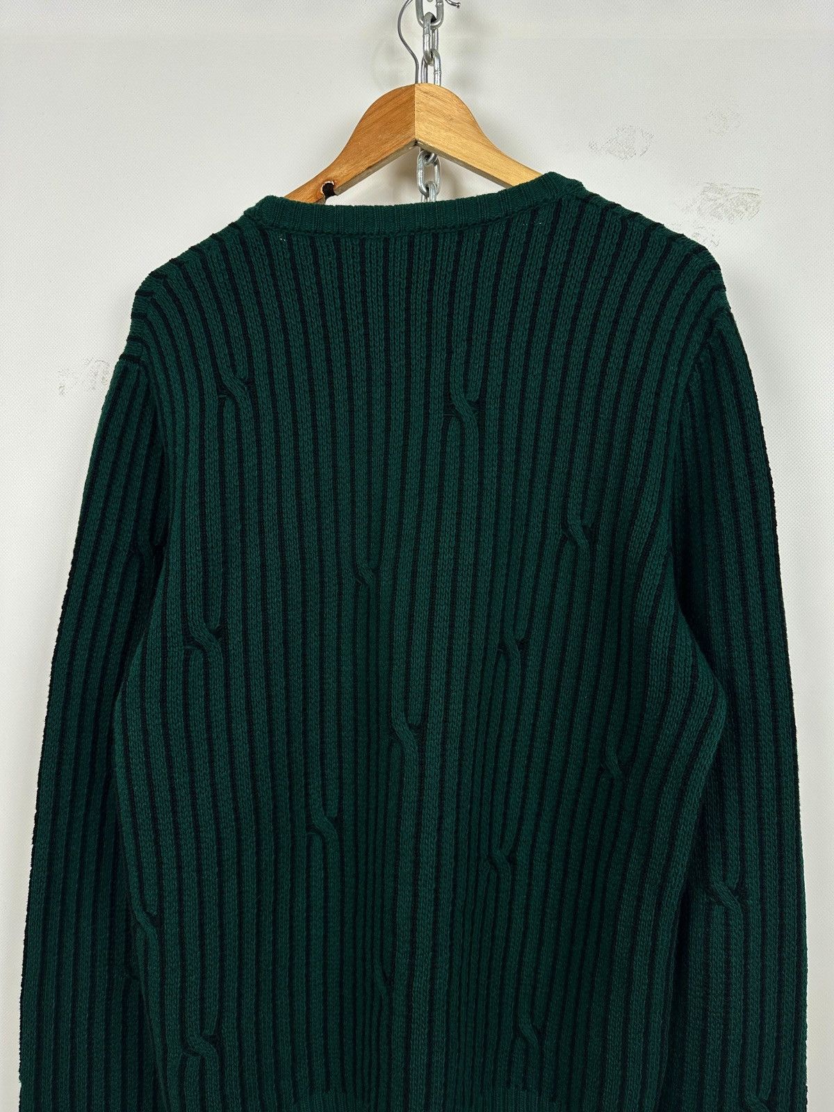 Off-White Off White Green Wool Cable Knit Sweater Size US XL / EU 56 / 4 - 12 Thumbnail