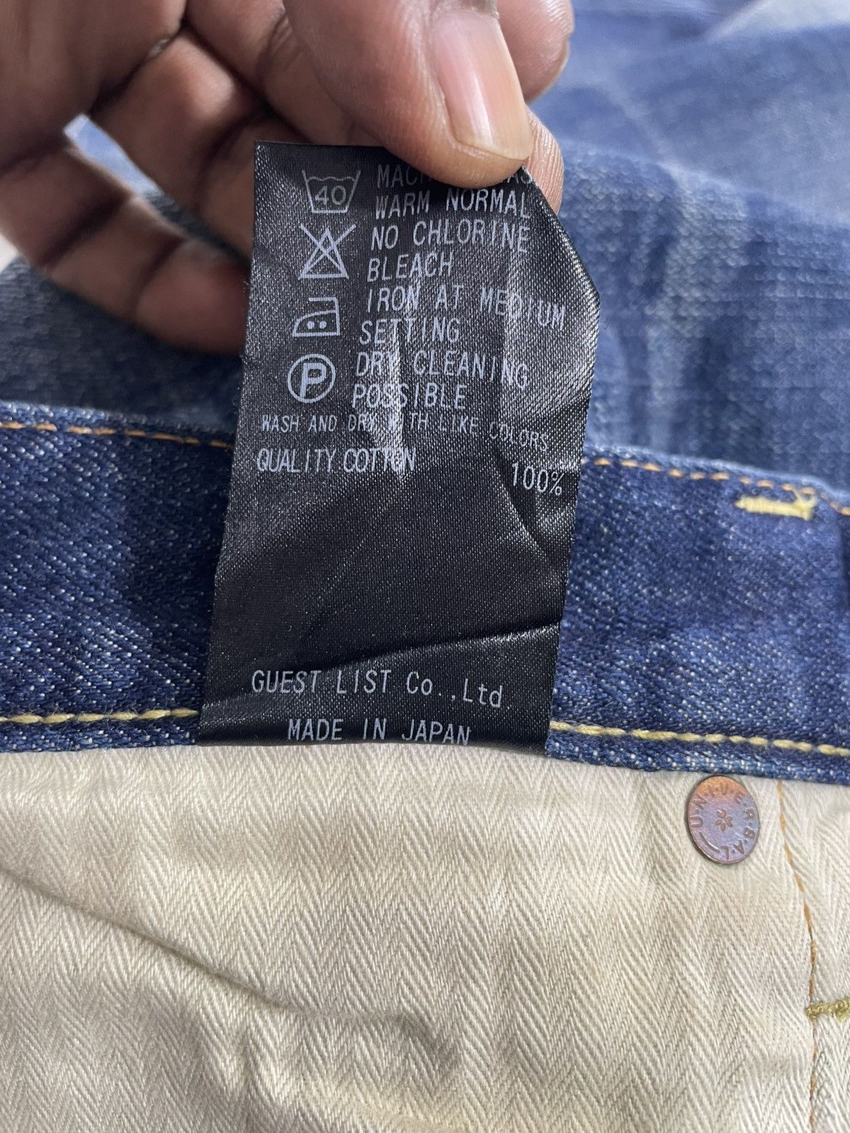 Vintage Vintage Redcard Japanese Distressed Jeans Size US 34 / EU 50 - 7 Thumbnail