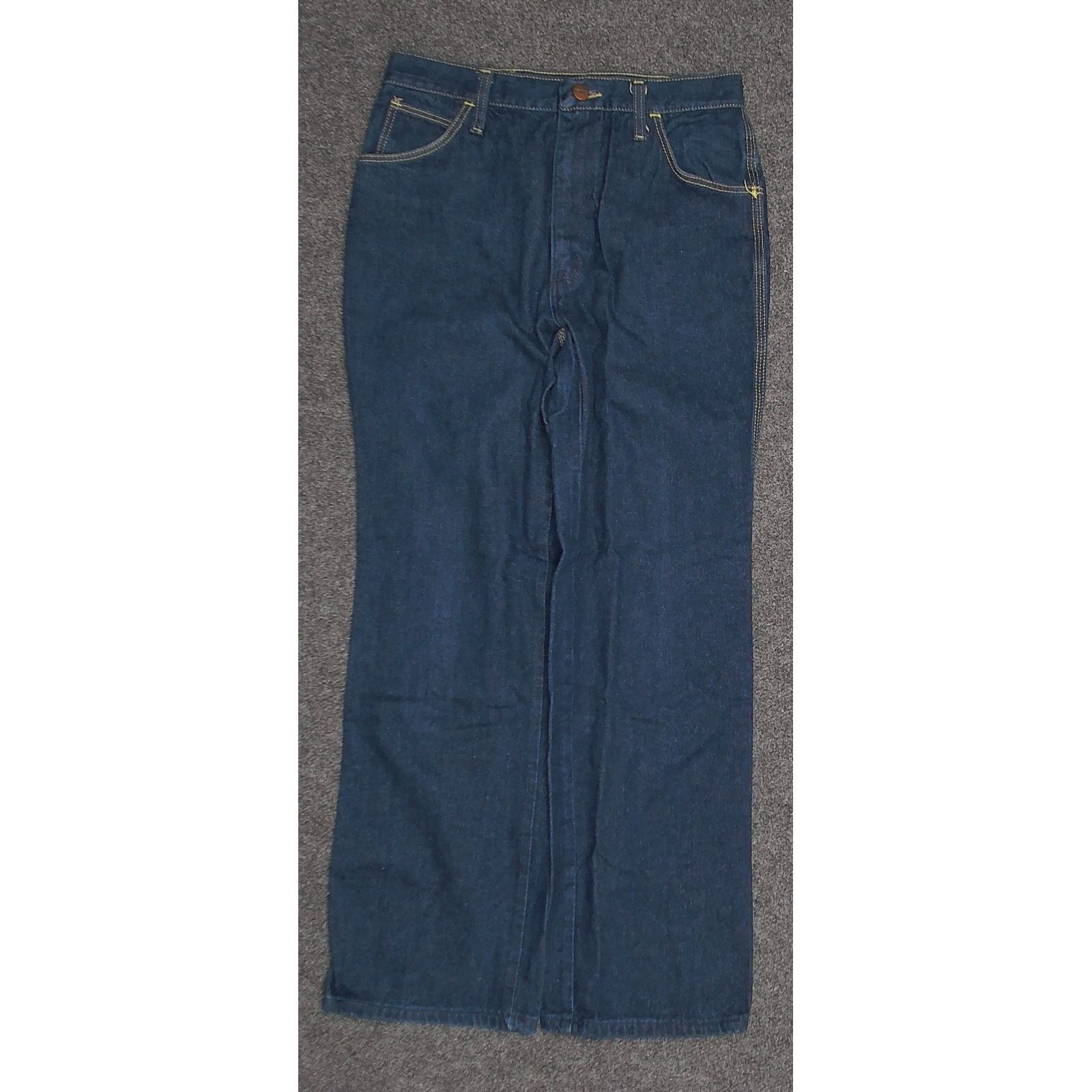 Vintage VTG 70s Maverick Made in USA Dark Wash Talon Zip Denim Jeans Size US 29 - 3 Thumbnail