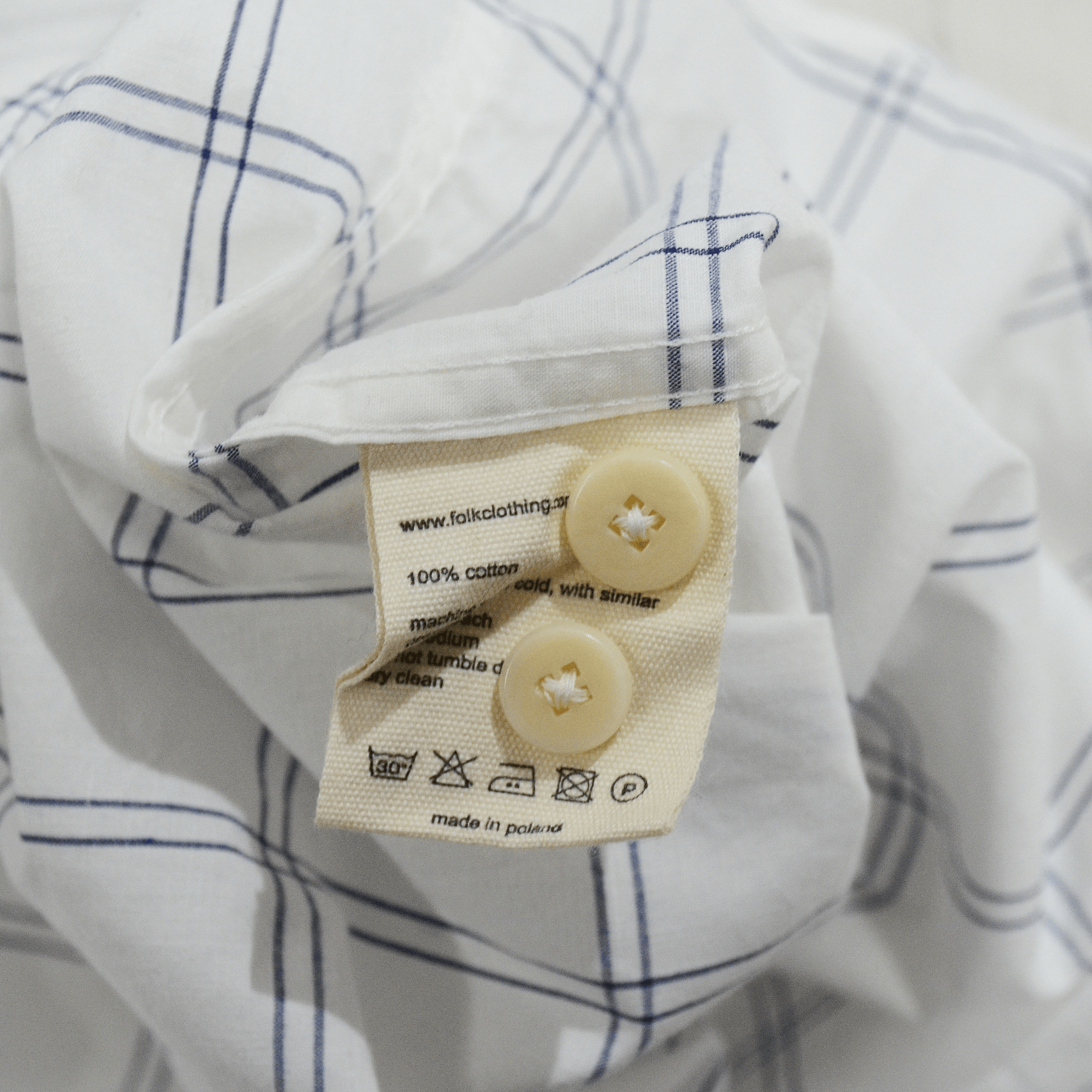 Folk Folk Casual Shirt size 2 and 5 White Check 100% Cotton Basic Size US XL / EU 56 / 4 - 10 Thumbnail