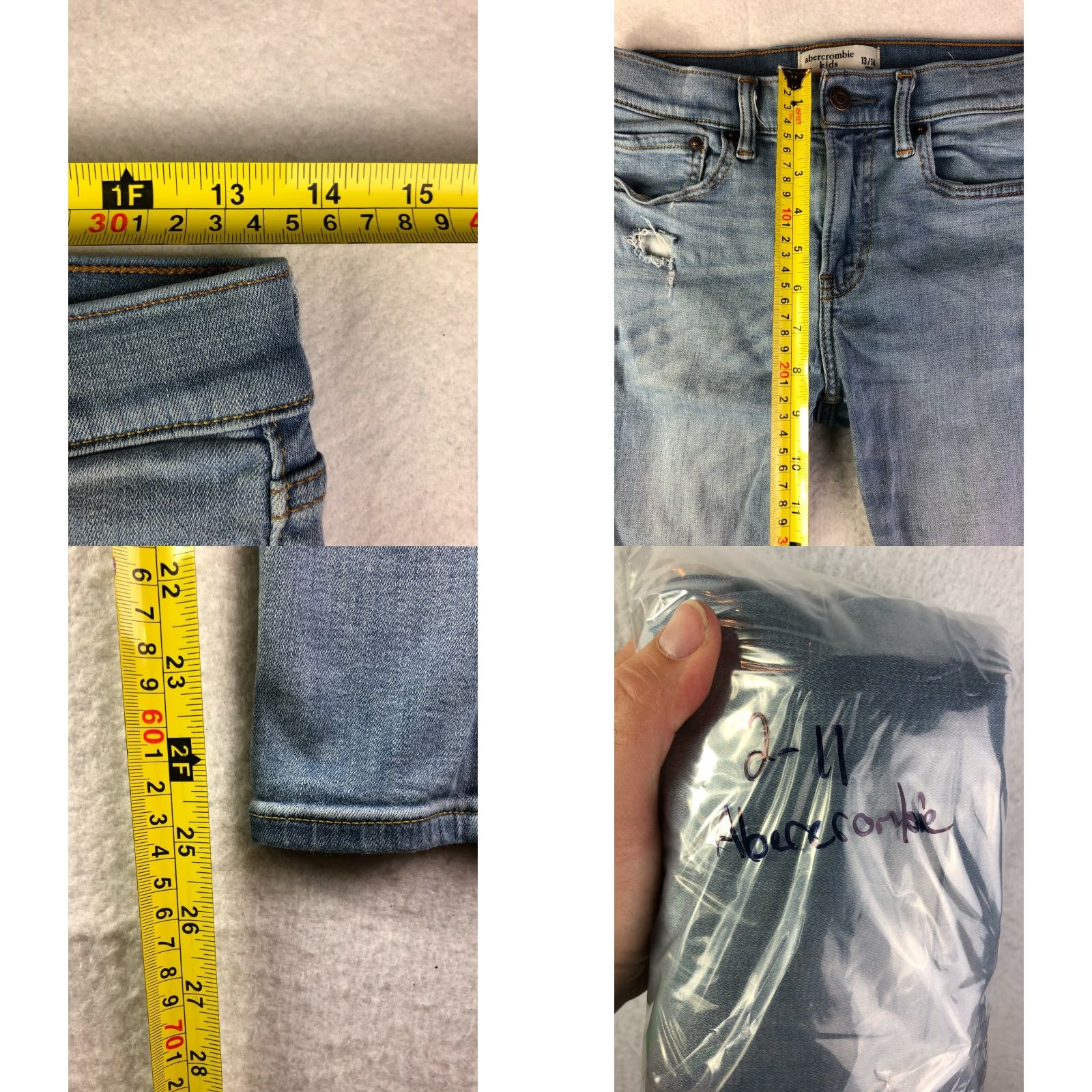 Abercrombie & Fitch VINTAGE Abercrombie & Fitch Jeans - Abercrombie & Fitch Juniors Size 13/14 27x25 Blue Denim Slim Skinny Denim Jeans Womens Size 34" / US 12 / IT 48 - 8 Thumbnail