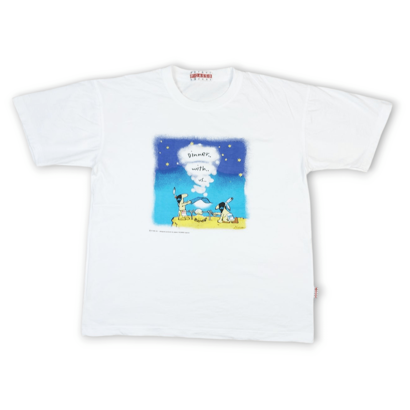 Vintage Vintage Papaul Picasso Sapone Art Dinner With Us TEE Size US XL / EU 56 / 4 - 1 Thumbnail