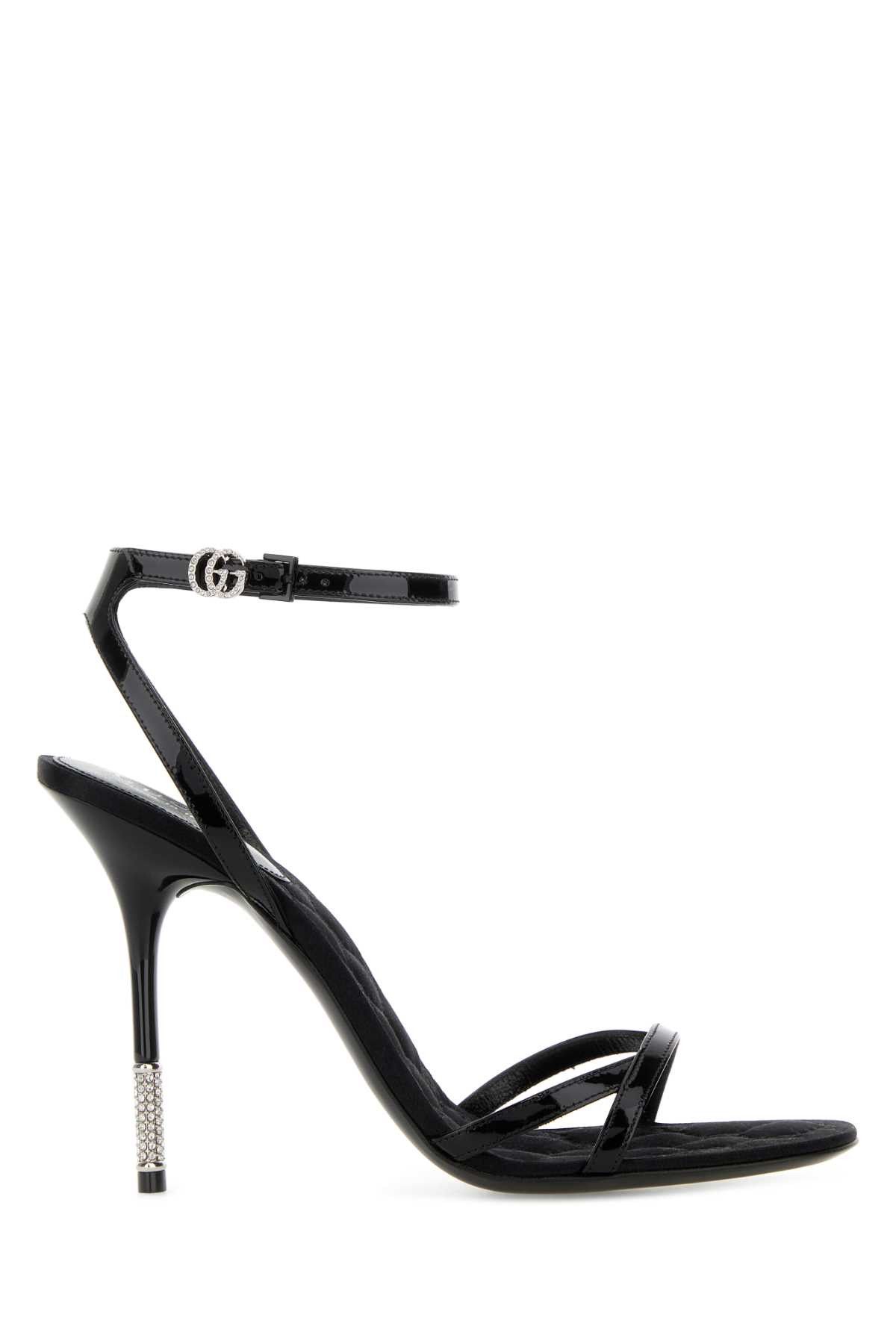 Gucci Black Leather Sandals Size US 10 / IT 40 - 1 Thumbnail