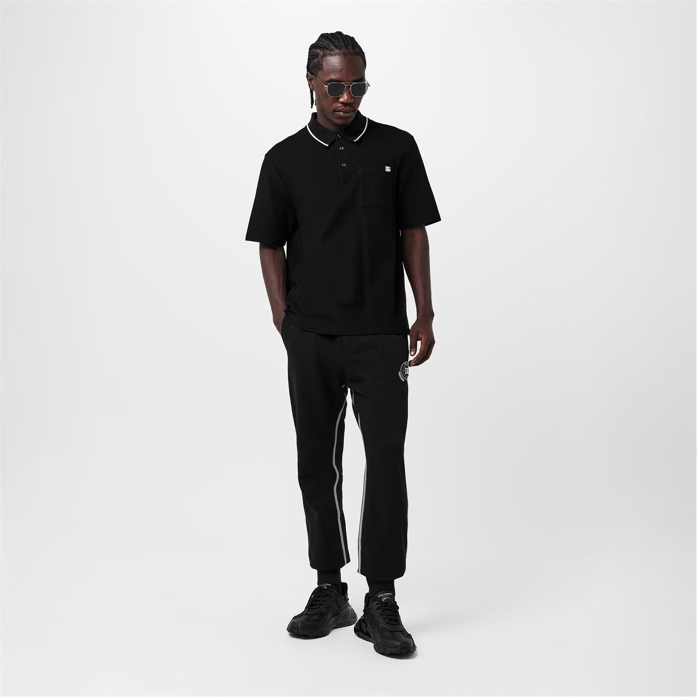 Dolce & Gabbana o1g2r1mq0426 Short Sleeve Polo Shirt in Black Size US M / EU 48-50 / 2 - 6 Thumbnail