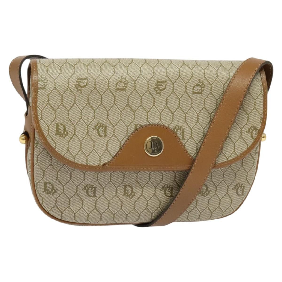 Dior DIOR Honeycomb Canvas Shoulder Bag Pvc Beige Gold Size ONE SIZE - 1 Thumbnail