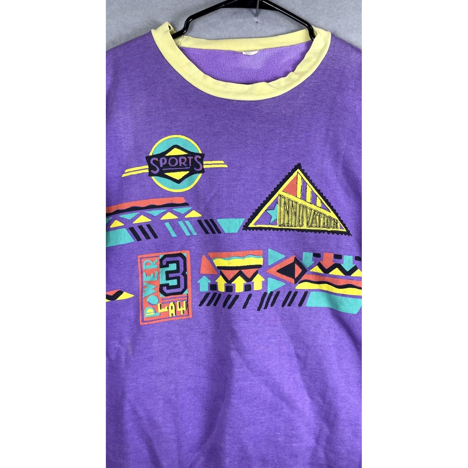 Vintage VINTAGE Sports Sweatshirt Mens XL Purple Graphic 90s Fleece Pullover Crewneck Size US XL / EU 56 / 4 - 2 Thumbnail