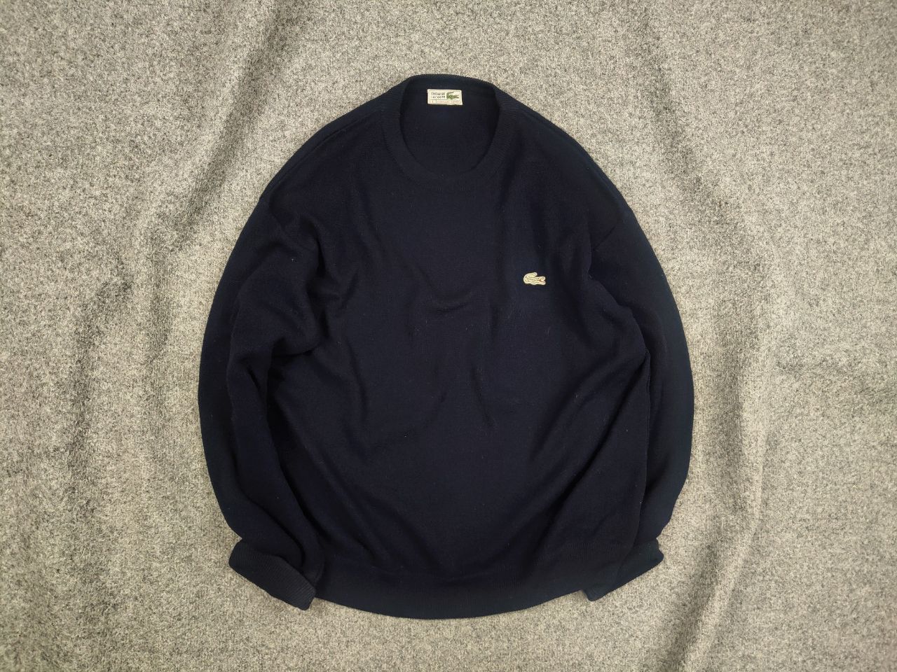 Lacoste Vintage 90's Lacoste Chemise Acrylic Knit Dark Blue Sweater Size US L / EU 52-54 / 3 - 1 Thumbnail