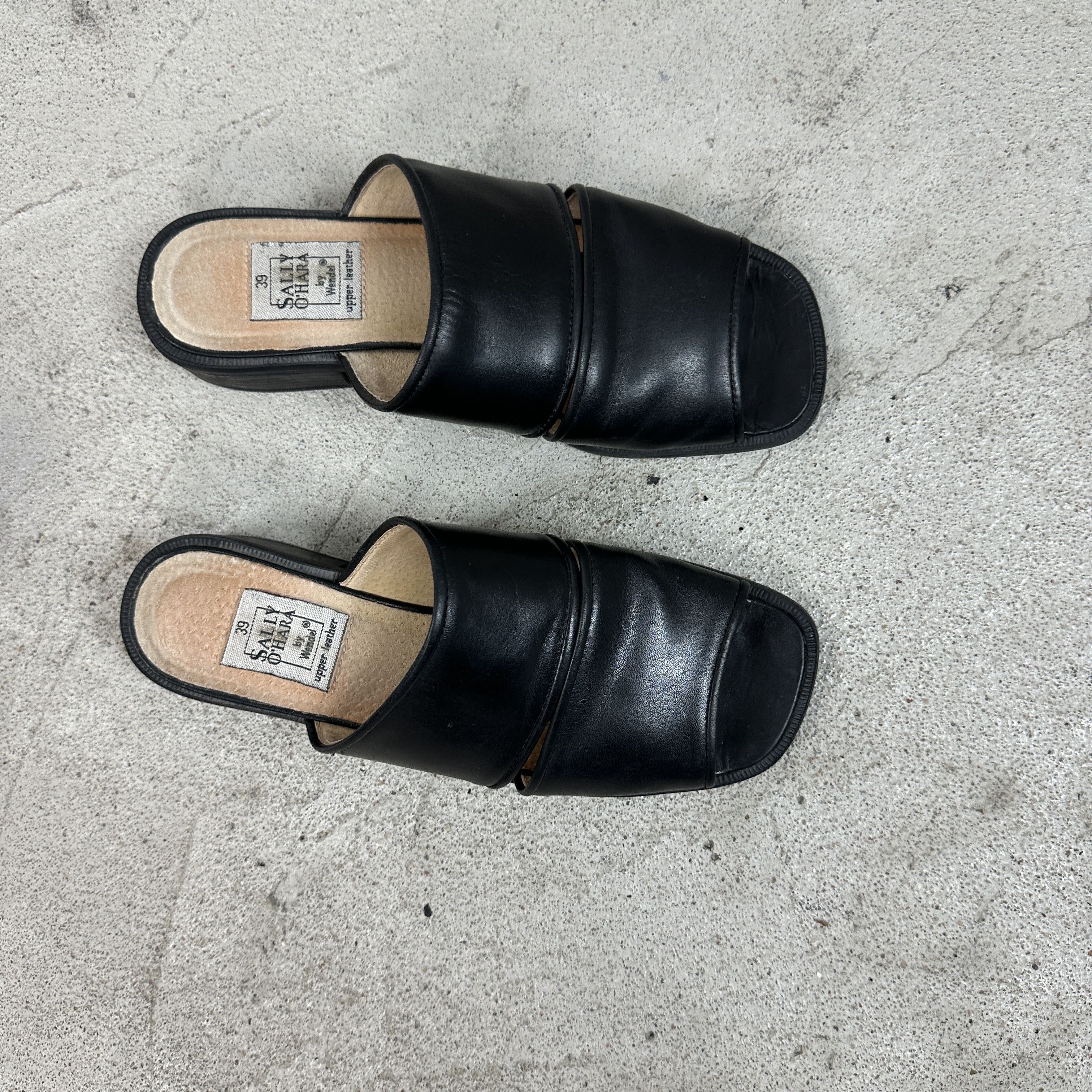 Vintage Vintage Avant Garde Opium Cut Out Leather Mules 00s Size US 8 / IT 38 - 5 Thumbnail