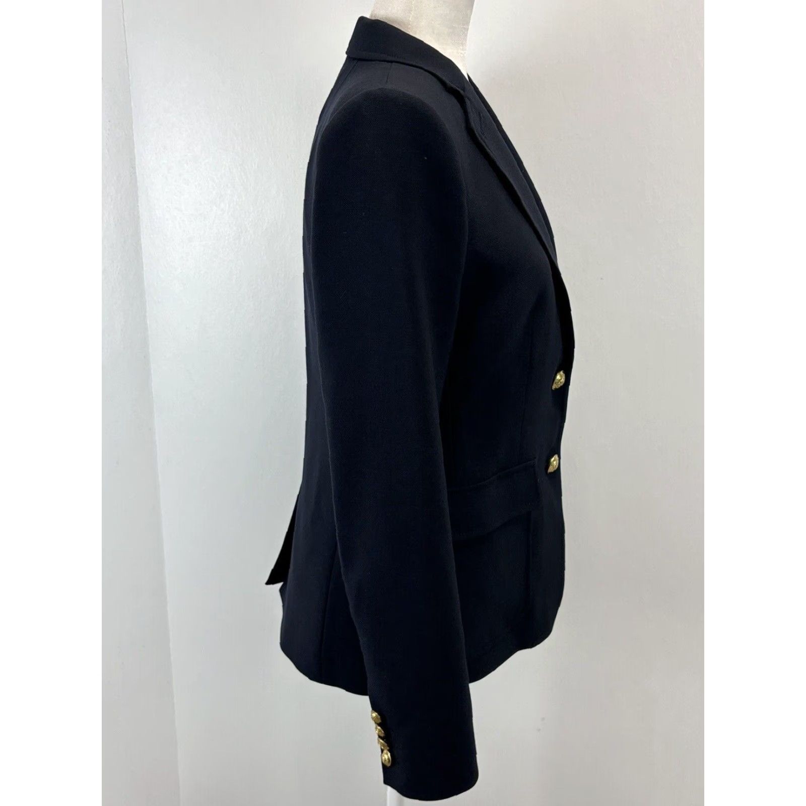 J.Crew J.CREW Rhodes Blazer Women Size 6 Navy 100% Wool Gold Buttons Classic Career Preppy Womens Size M / US 6-8 / IT 42-44 - 4 Thumbnail