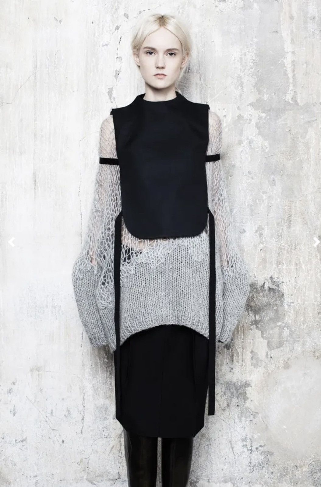 Maison Margiela MAISON MARGIELA WEB KNIT PUNK WOOL MOHAIR SWEATER JUMPER Size M / US 6-8 / IT 42-44 - 1 Thumbnail