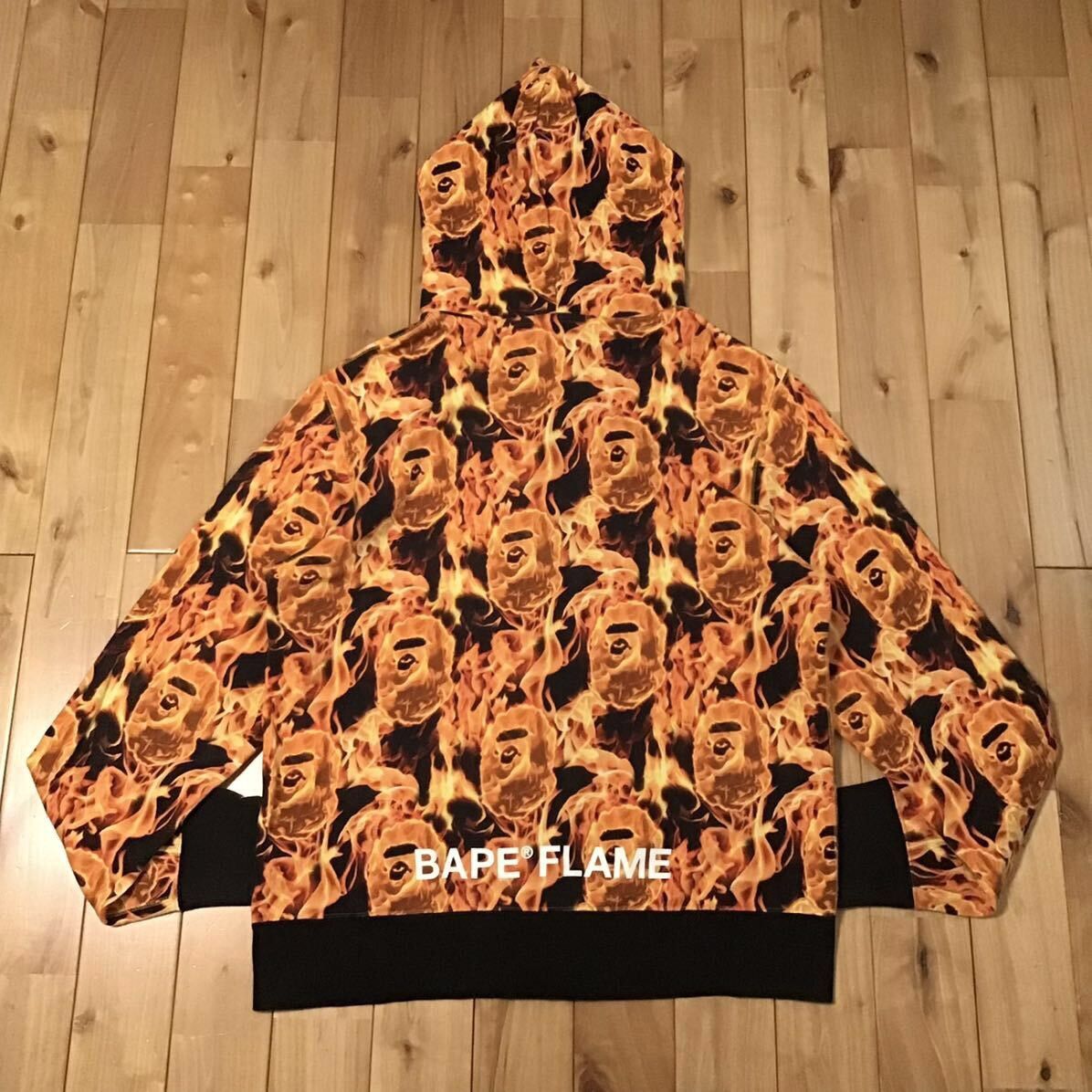 Flame bape hoodie sale