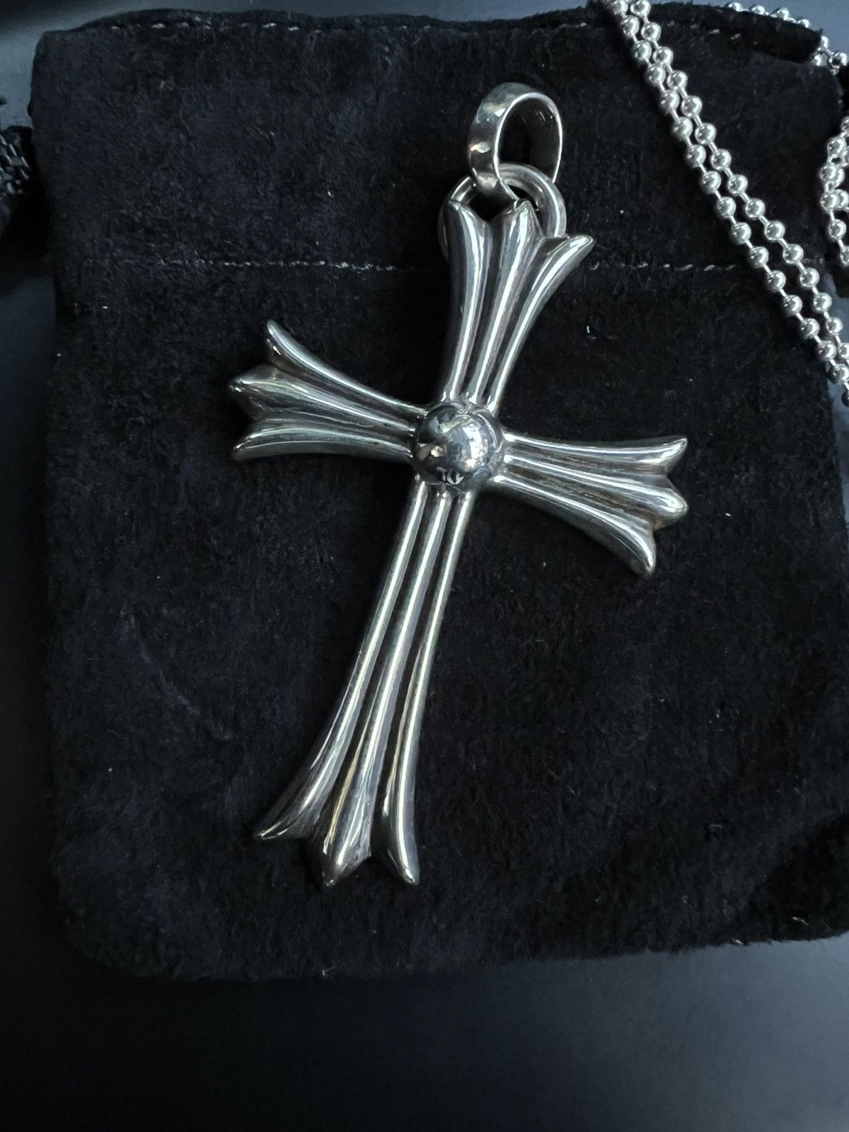 Chrome Hearts Chrome Hearts large cross pendant CH Ball chain ballchain Size ONE SIZE - 4 Thumbnail