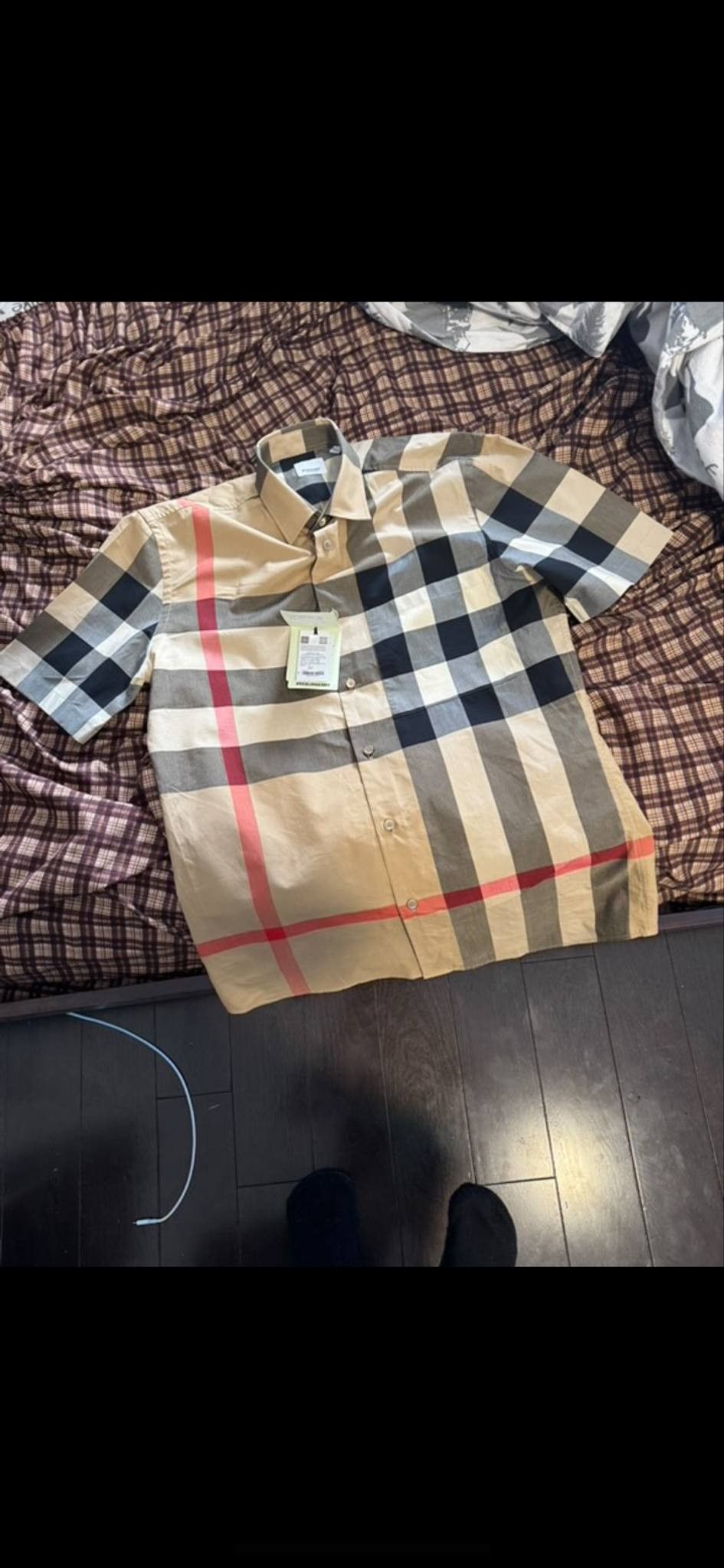 Burberry Slim Fit Check Cotton Shirt Size US M / EU 48-50 / 2 - 1 Thumbnail