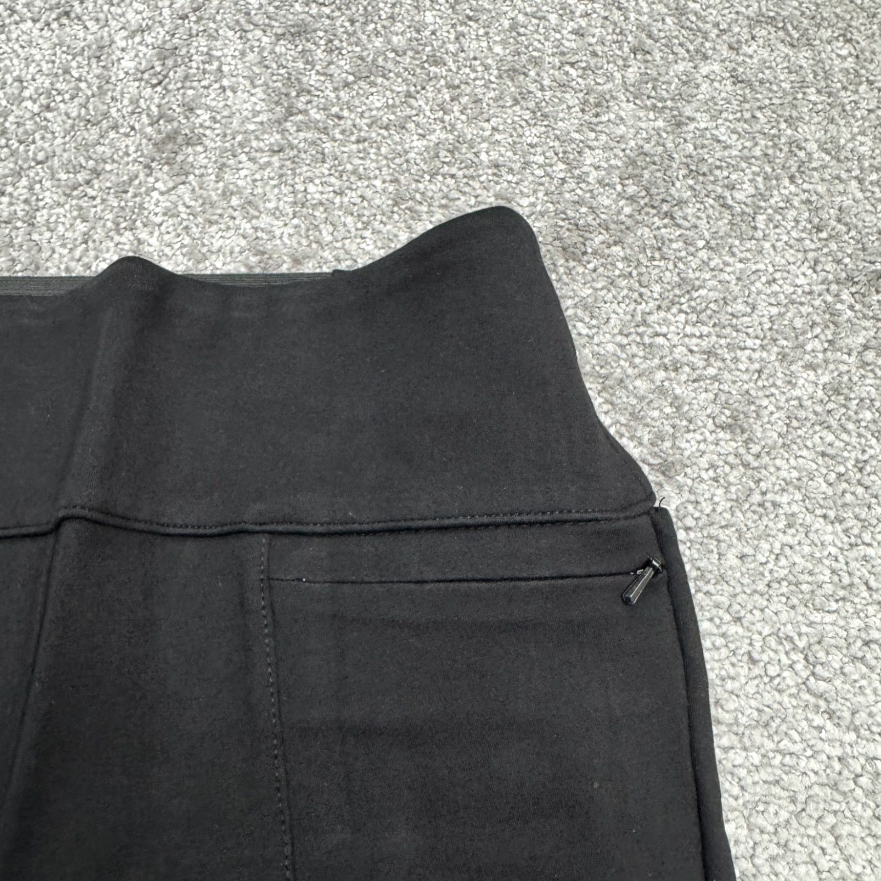Vintage VINTAGE Betabrand Power Down Skinny Yoga Pants Womens Small Black Stretch Drawstring Casual Active Wear Size 28" / US 6 / IT 42 - 6 Thumbnail