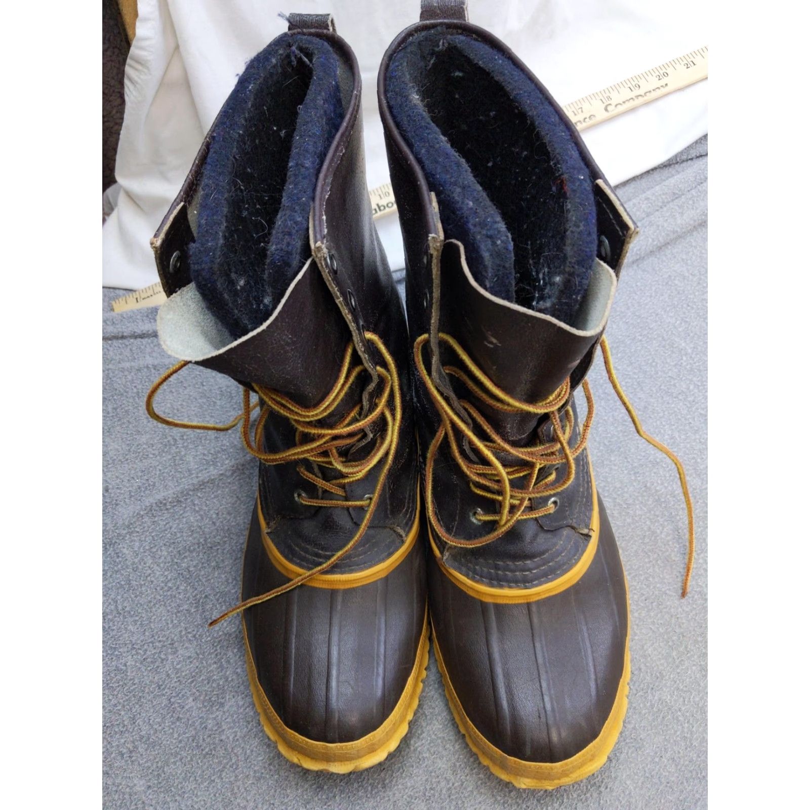 Vintage VINTAGE LaCrosse Snow Boots Mens 10 Leather Lined Waterproof Insulated EU 43 UK 9 AU 9 Brown Mid-Calf Lace Up Winter Size US 10 / EU 43 - 3 Thumbnail