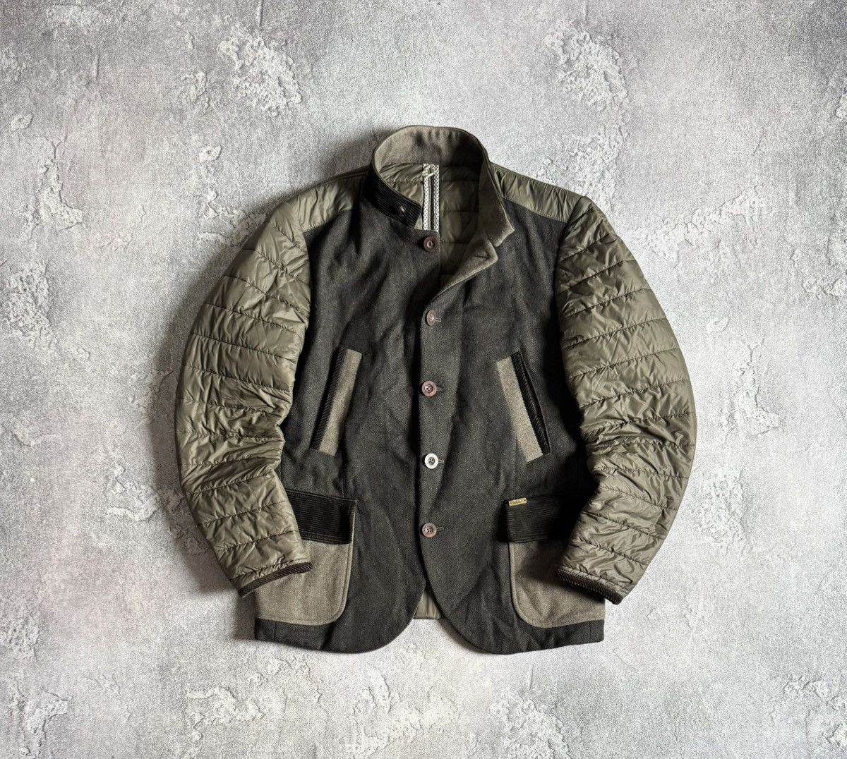 Designer Luis Trenker 52 Stuart Wattiert blazer jacket hybrid quilted Size US L / EU 52-54 / 3 - 1 Thumbnail
