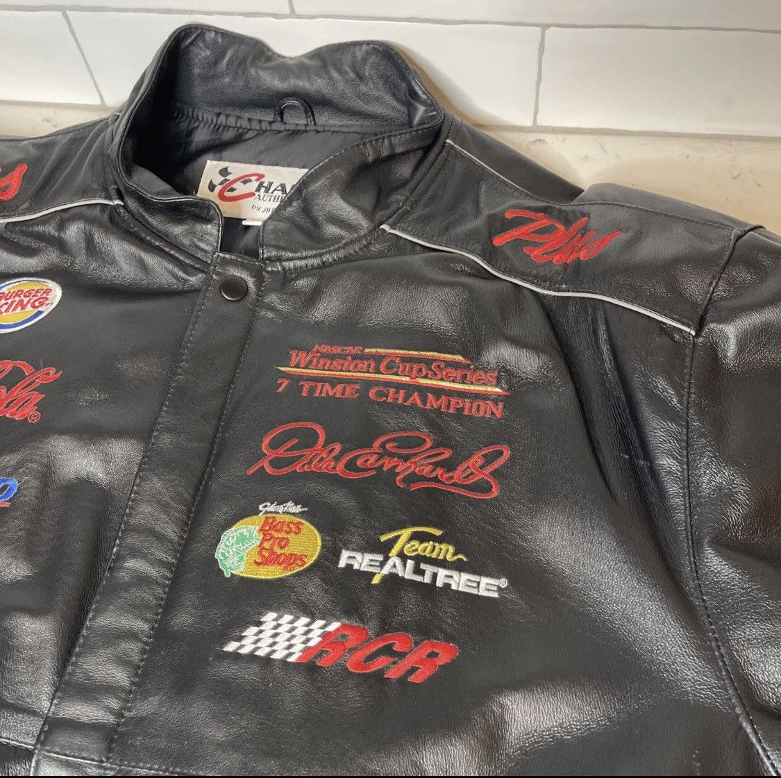 Chase Authentics Dale Earnhardt Chase Authentic Leather Jacket XL VGC Size US XL / EU 56 / 4 - 8 Thumbnail