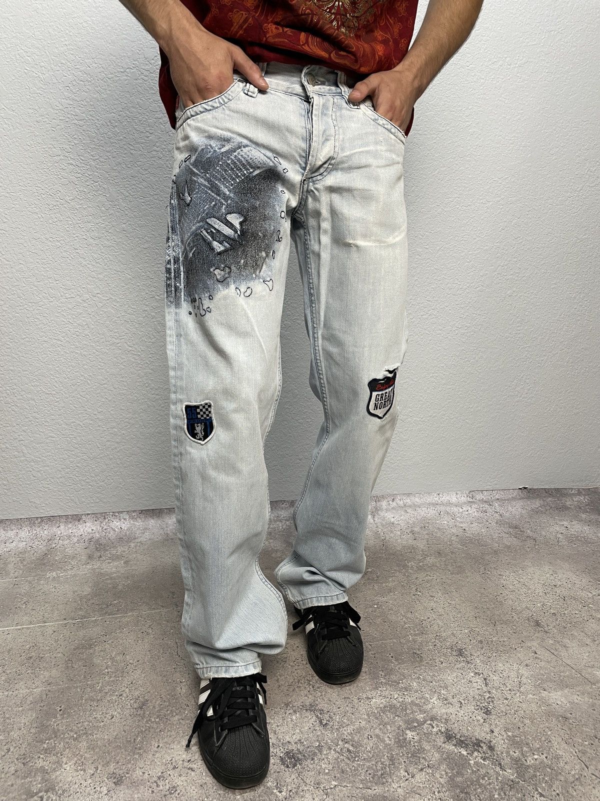 Vintage Y2K Baggy Audi Racing Jeans