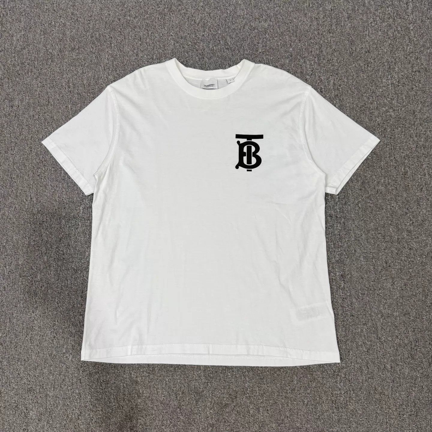 Burberry White Short Sleeve T-Shirt with Logo Size US S / EU 44-46 / 1 - 1 Thumbnail