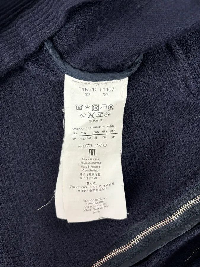 Emporio Armani SS2016 Emporio Armani Navy Wool Minimalist Zip-up Jacket Size US L / EU 52-54 / 3 - 12 Thumbnail