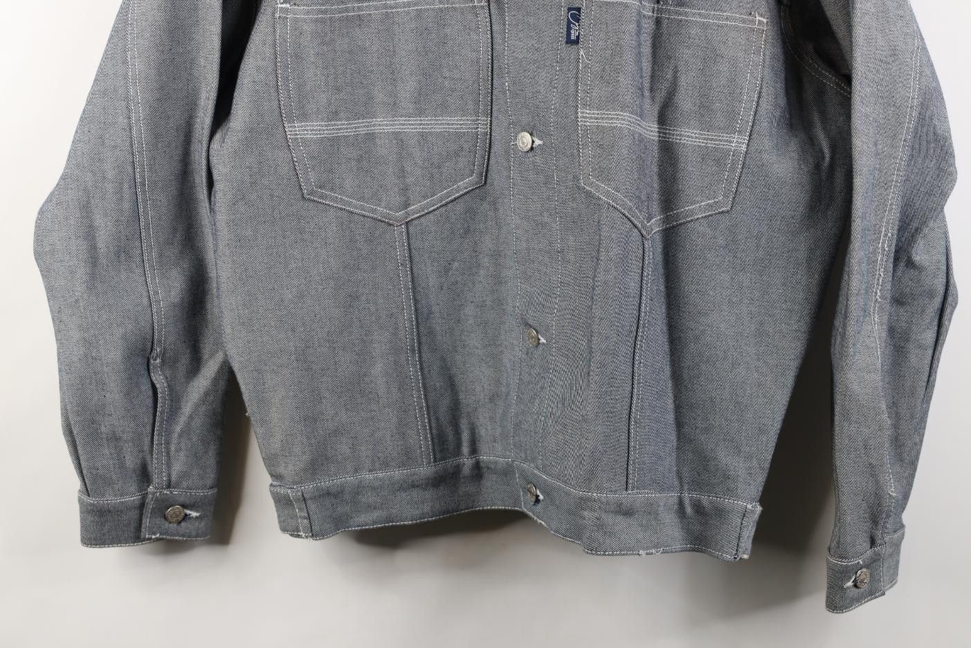 Vintage Deadstock Vintage 90s Y2K Streetwear Denim Trucker Jacket Size US L / EU 52-54 / 3 - 3 Thumbnail