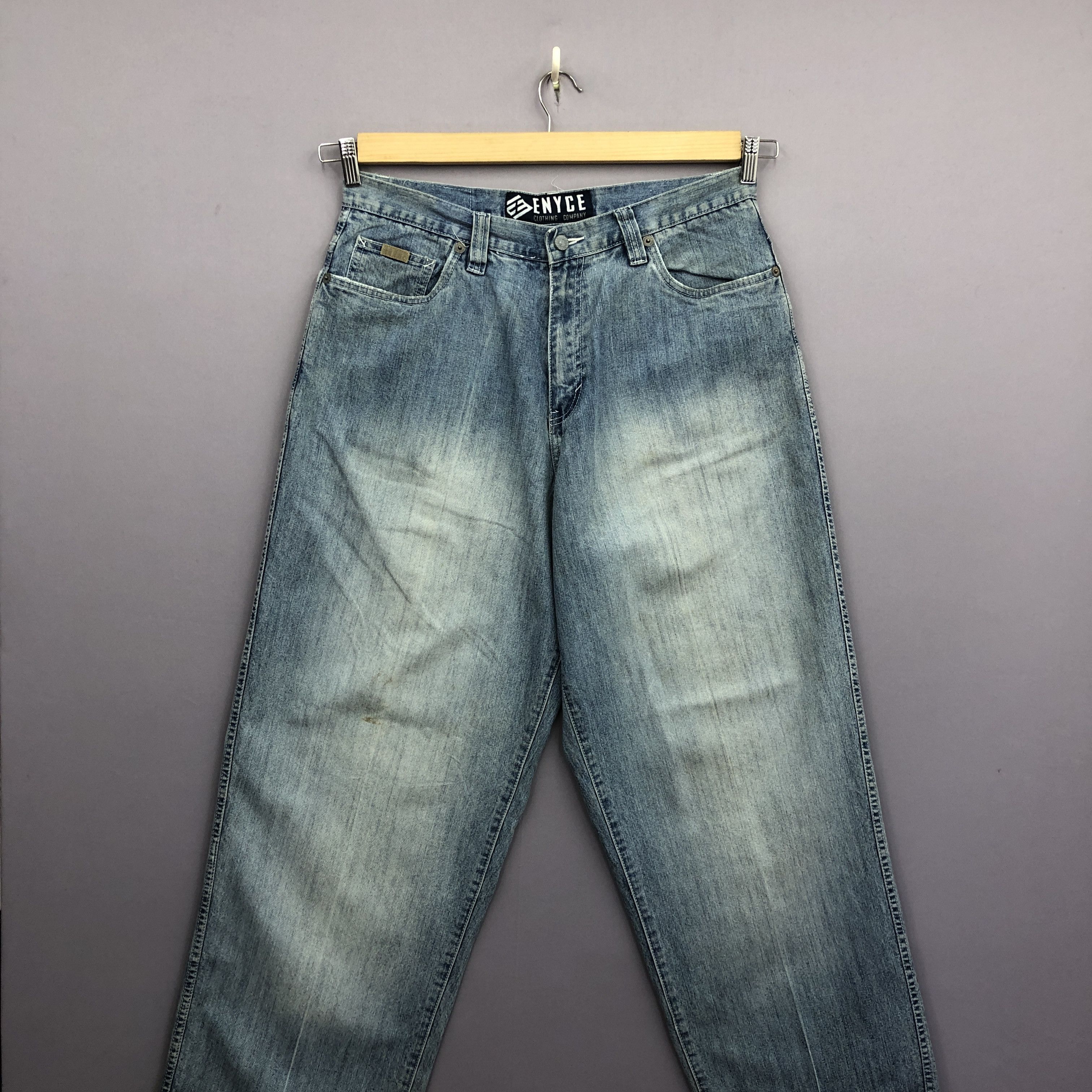Enyce Crazy Vintage Y2K/2000s Enyce Baggy Jeans Faded Skater Denim Size US 32 / EU 48 - 3 Thumbnail