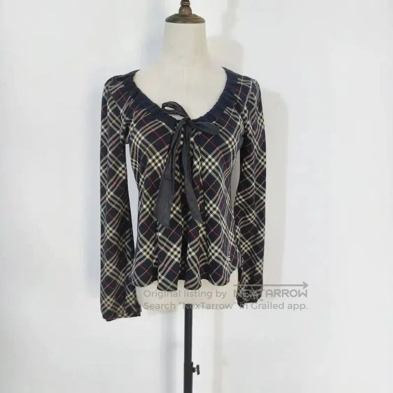 Burberry Burberry Spring Autumn Plaid Long Sleeve T-Shirt. Size M / US 6-8 / IT 42-44 - 2 Thumbnail