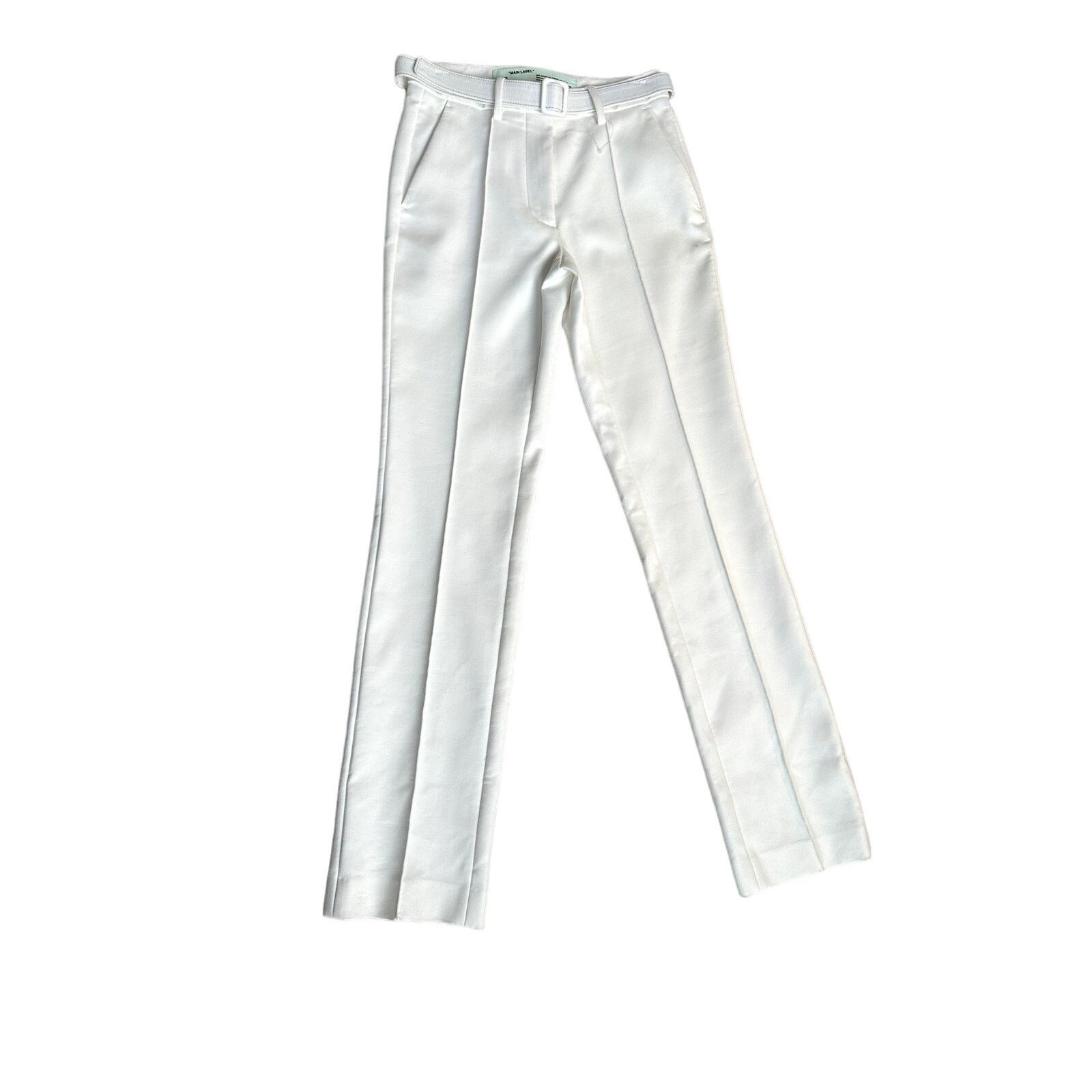 Off-White Off-White White Pleated Pant with Belt Size 38 - NEW Size 38" / US 16 / IT 52 - 2 Thumbnail