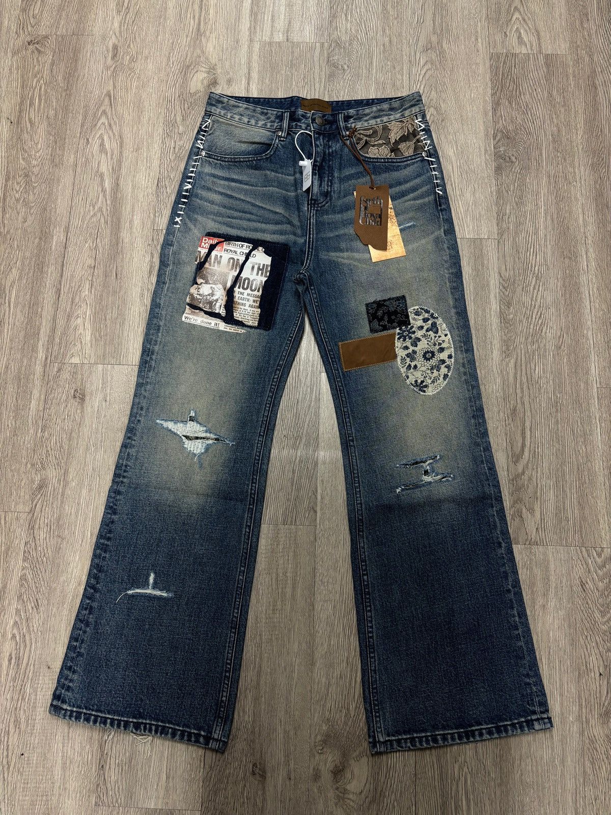 Birth of Royal Child Birth Of Royal Child Patchwork Fade Pants Blue Size US 36 / EU 52 - 1 Thumbnail