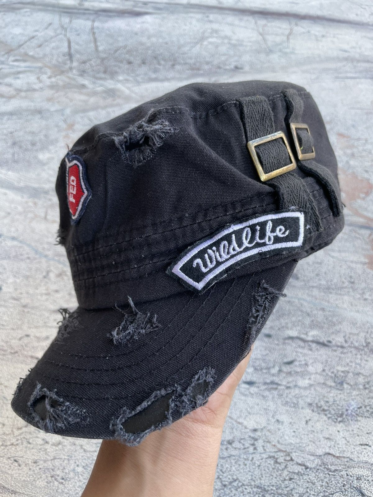 Unsound Rags SICK Grunge Distressed Patrol Cadet Hat lgb Size ONE SIZE - 6 Thumbnail