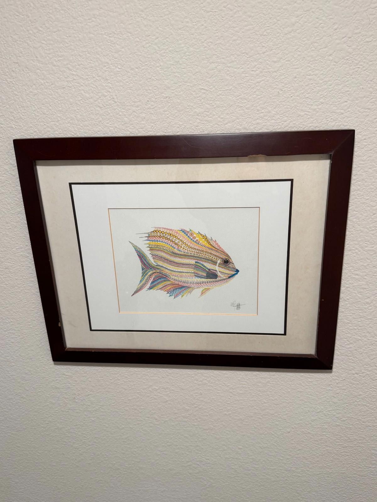 Other Scott Wright La Jolla Artist Framed Lionfish Watercolor Artw Size ONE SIZE - 7 Thumbnail