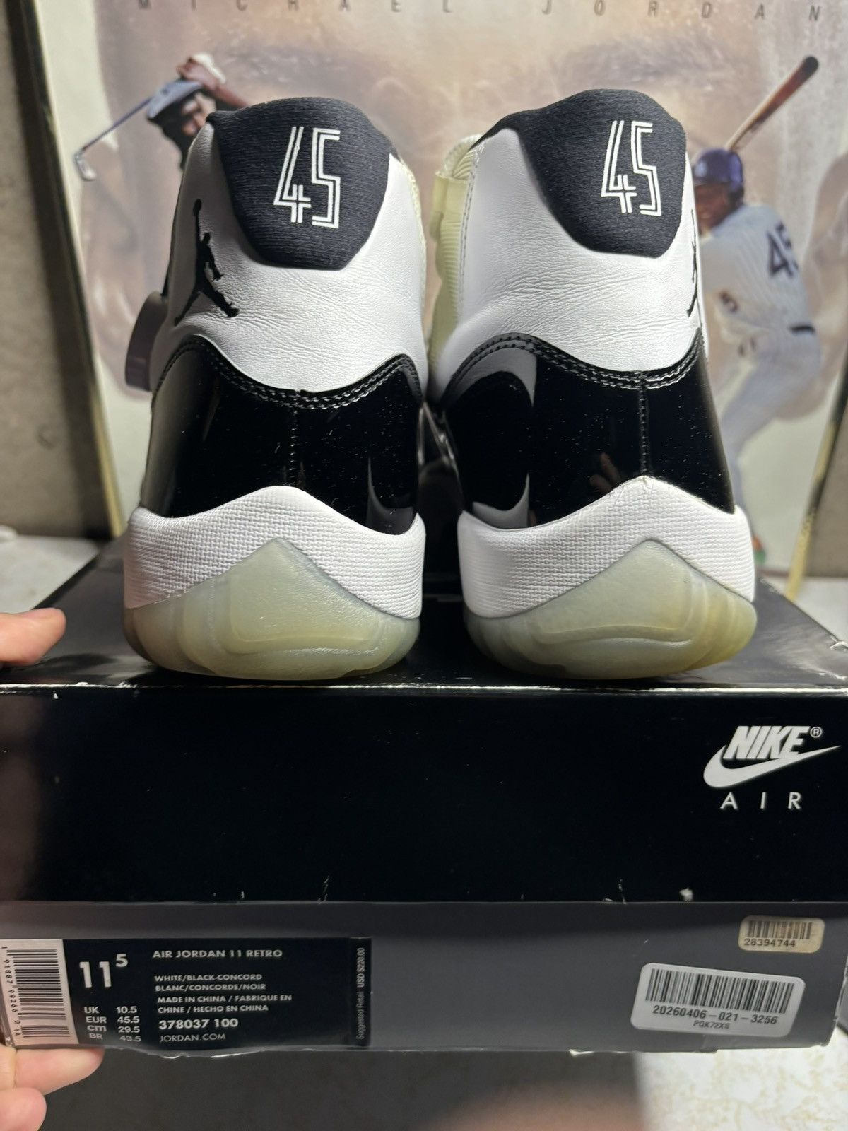Jordan Brand Air Jordan 11 Retro Concord Size US 11.5 / EU 44-45 - 7 Thumbnail