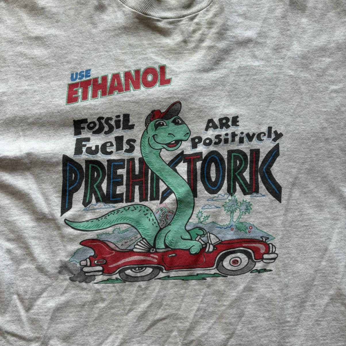 Fruit Of The Loom Vintage 90s gray use ethanol anti fossil fuel tshirt funny Size US L / EU 52-54 / 3 - 2 Thumbnail