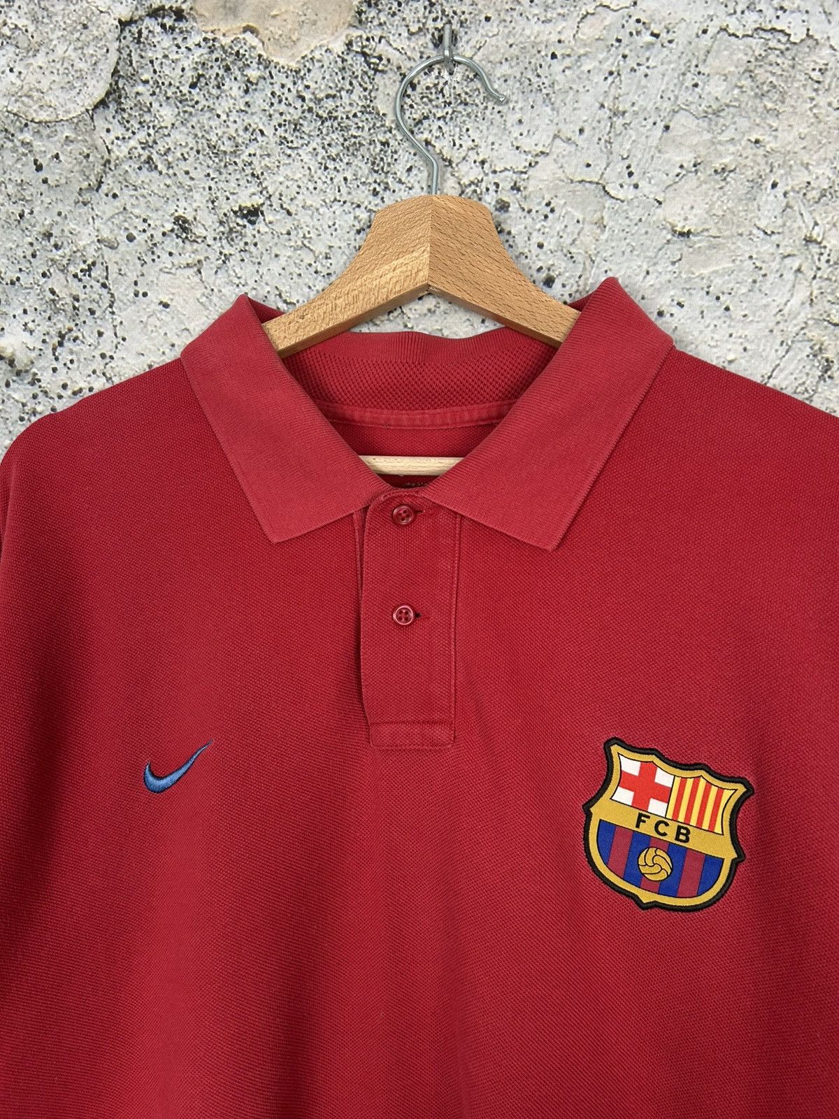 Nike Vintage FC Barcelona Nike Polo Jersey Sportswear Football Size US XL / EU 56 / 4 - 3 Thumbnail