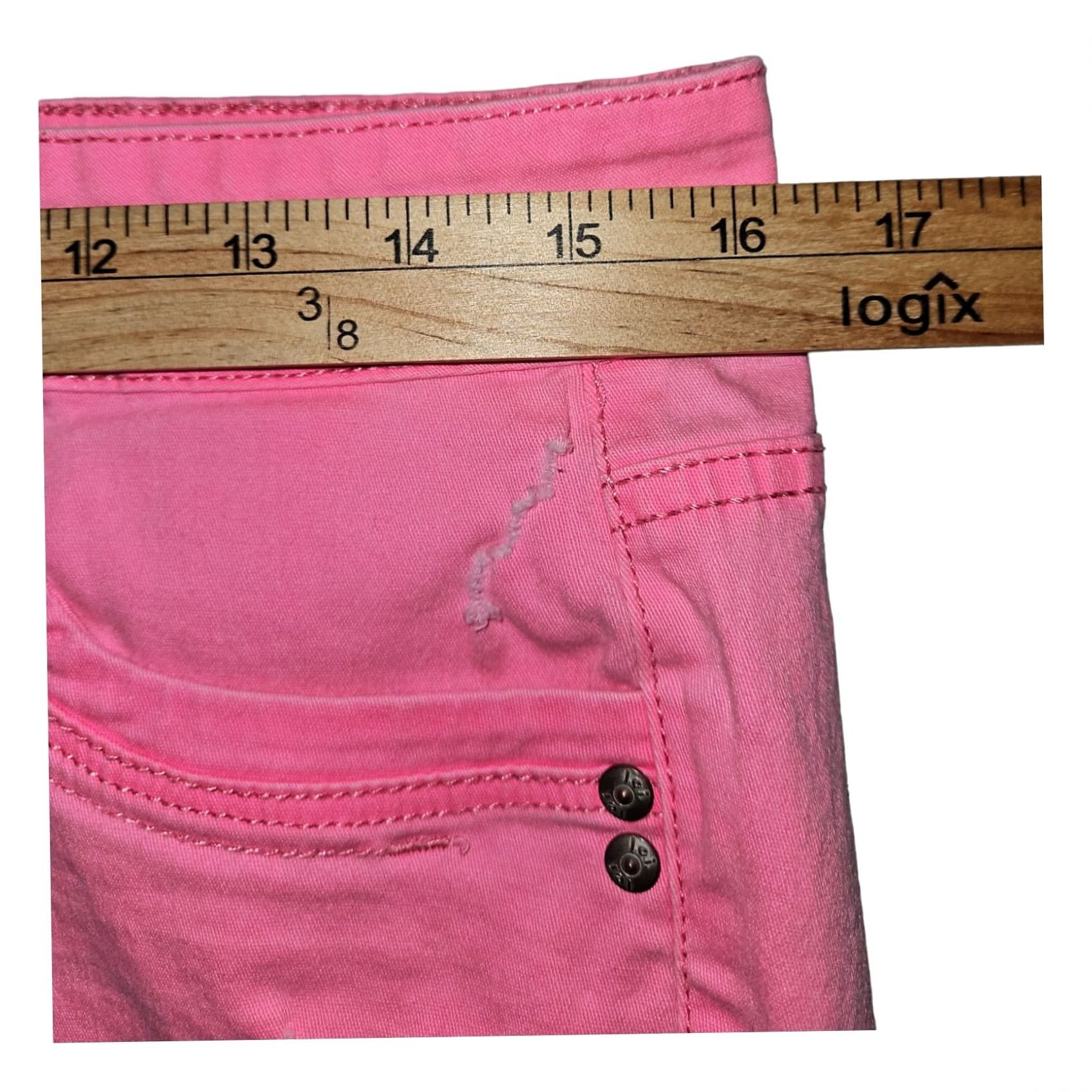 Vintage VINTAGE LEI Ashley Shorts Juniors 11 Pink Embroidered Logo Casual Denim 5-Pocket Size 32" / US 10 / IT 46 - 3 Thumbnail
