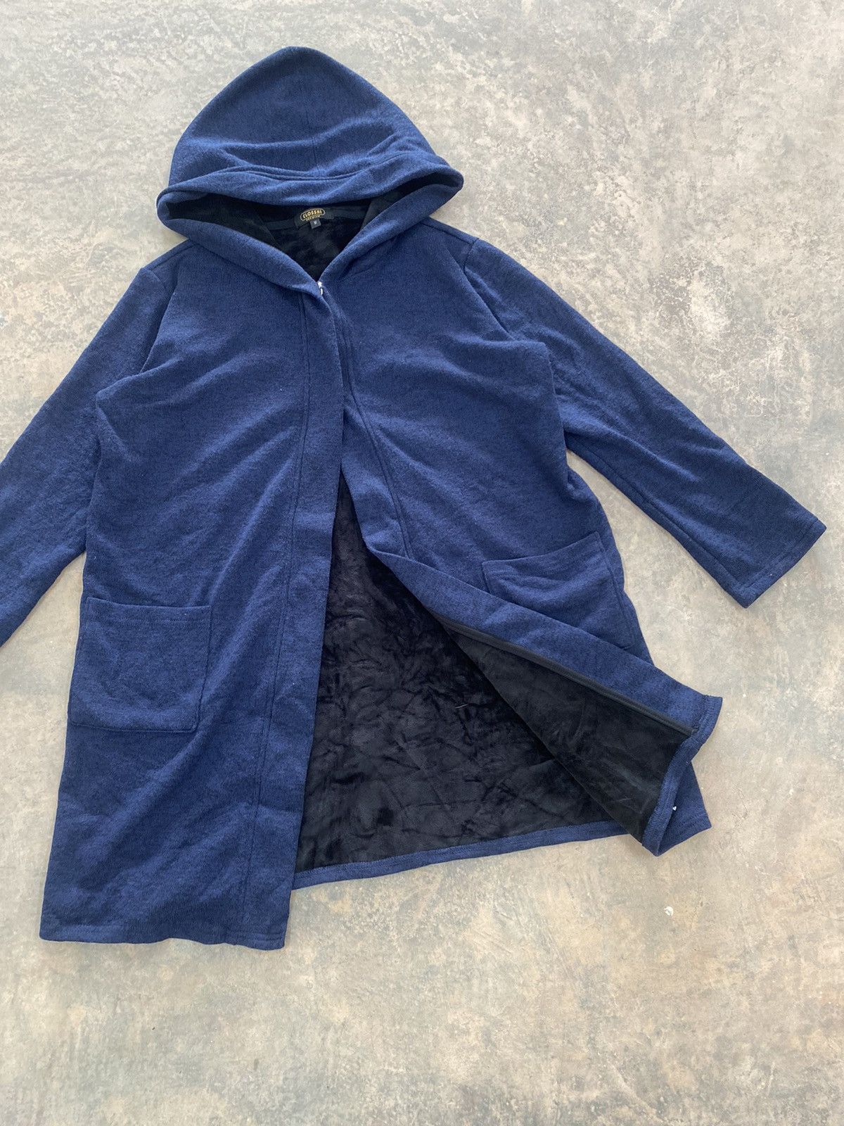 Hysteric Glamour × Japanese Brand × Le Grande Bleu (L.G.B.) KAPITAL STYLE HOODED CARDIGAN VELVET BLUE BLUE JAPAN LGB Size US M / EU 48-50 / 2 - 2 Thumbnail