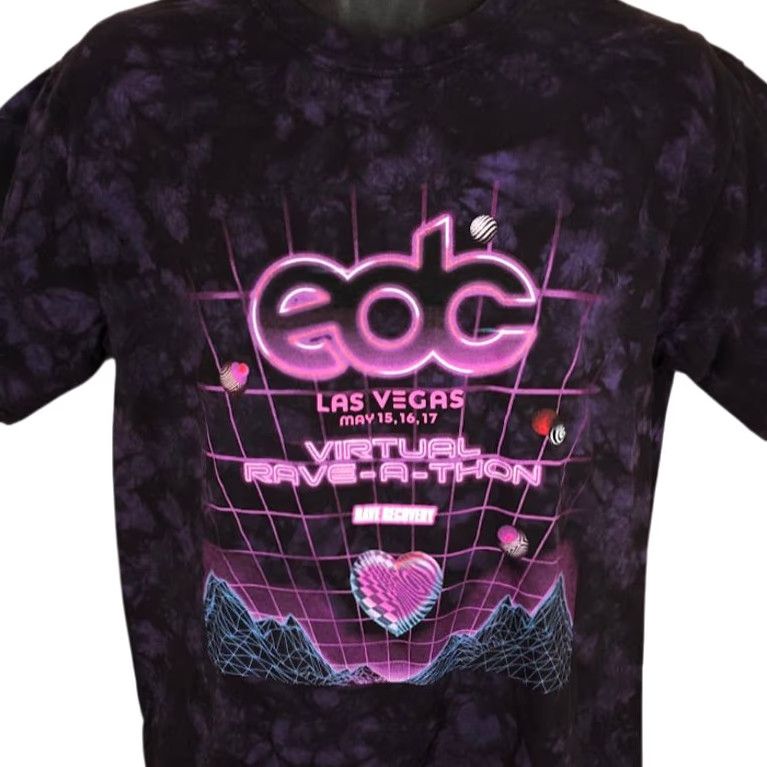 Vintage VINTAGE EDC Shirt Mens Size Medium Purple Electric Daisy Carnival Las Vegas Made In US Size US M / EU 48-50 / 2 - 2 Thumbnail