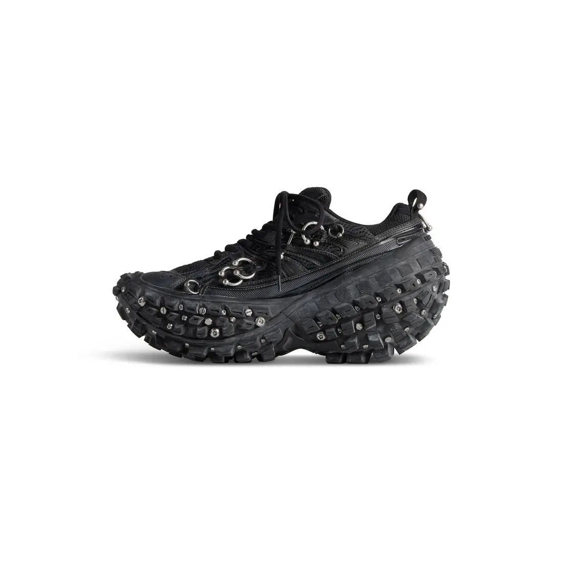 Balenciaga o1w1db11225 Bouncer Screw Sneakers With Piercings in Black Size US 14 / EU 47 - 3 Thumbnail