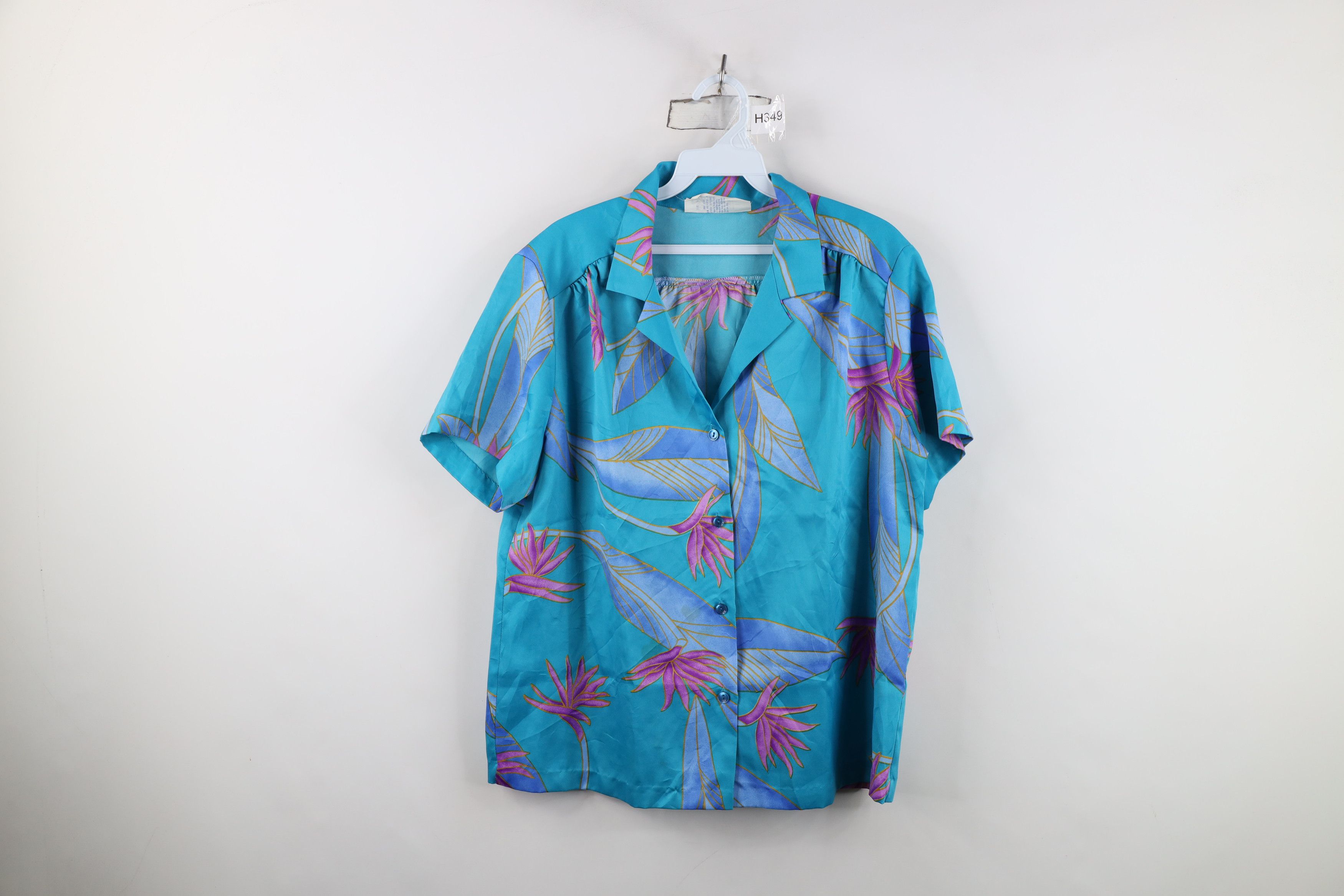 Vintage Vintage 70s Hilo Hatties Flower Hawaiian Button Shirt USA Size L / US 10 / IT 46 - 1 Thumbnail