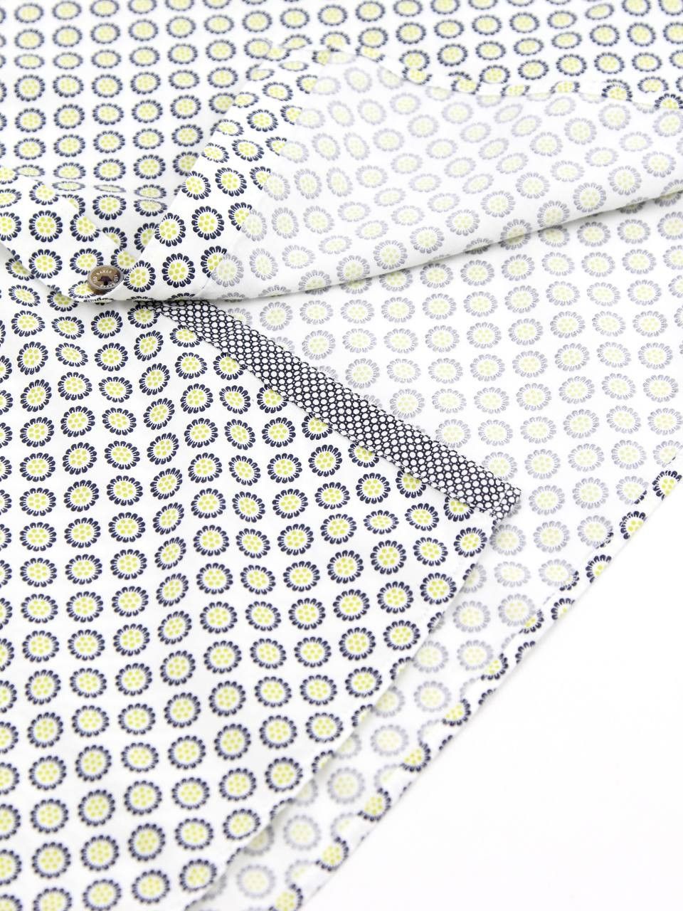 Ted Baker TED BAKER White printed short-sleeved shirt Size US XL / EU 56 / 4 - 8 Thumbnail