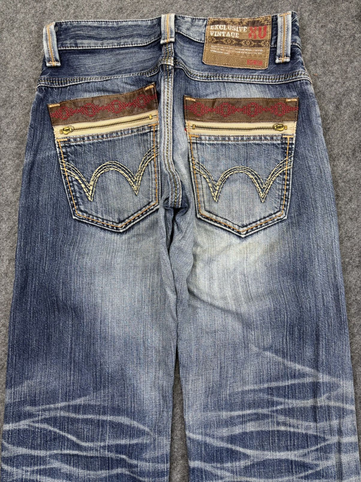 Edwin 💥Thrashed💥Wide Edwin Thrashed Style Distressed Denim F960 Size US 30 / EU 46 - 11 Thumbnail