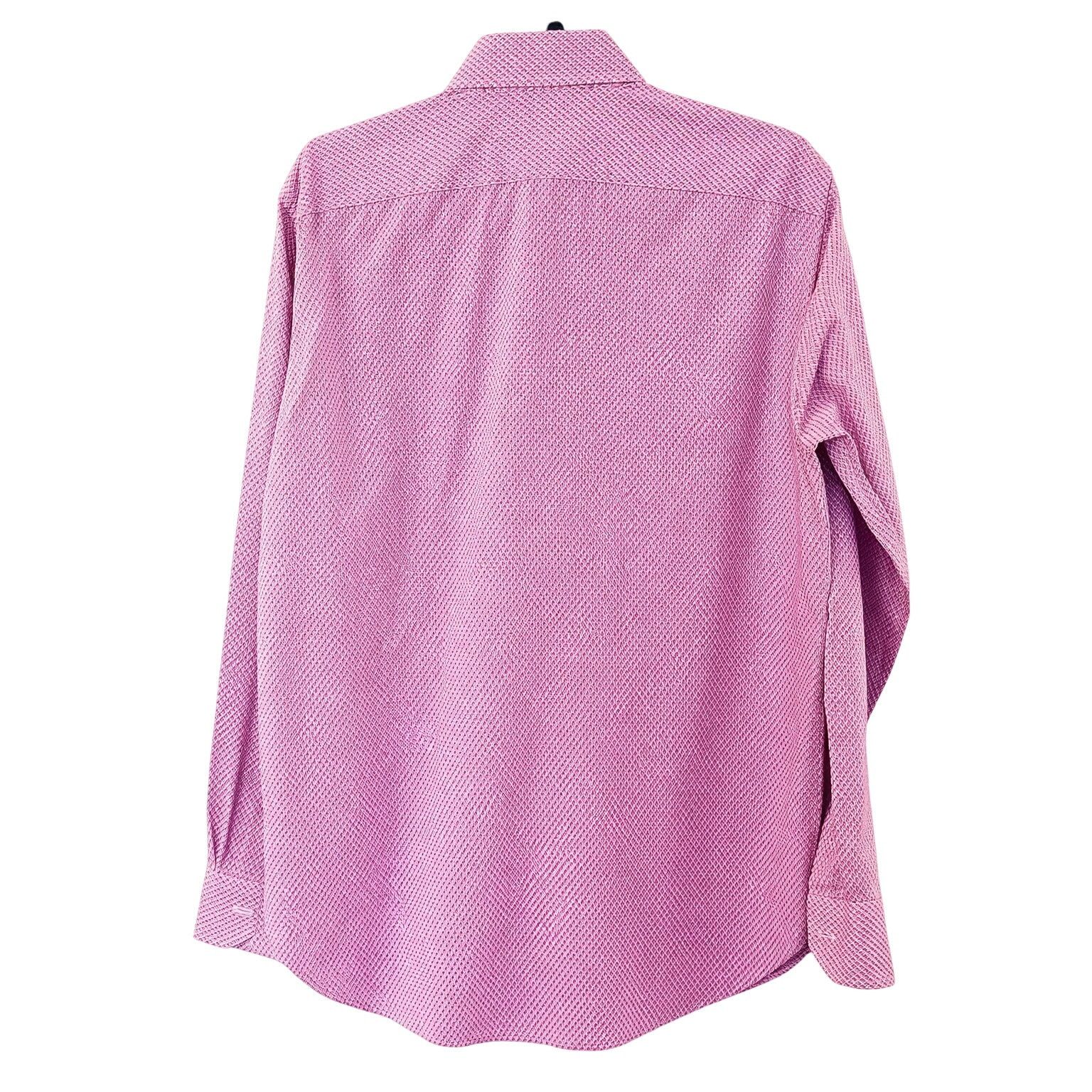 Etro Etro Pink Cotton Button Down Shirt Size US L / EU 52-54 / 3 - 2 Thumbnail