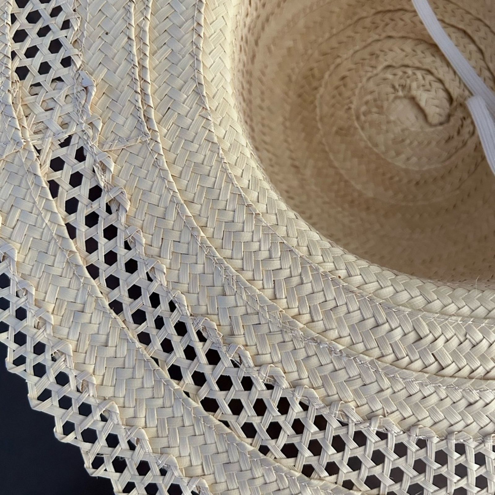 & Other Stories Handmade straw women’s hat with reticulated brim Size ONE SIZE - 6 Thumbnail