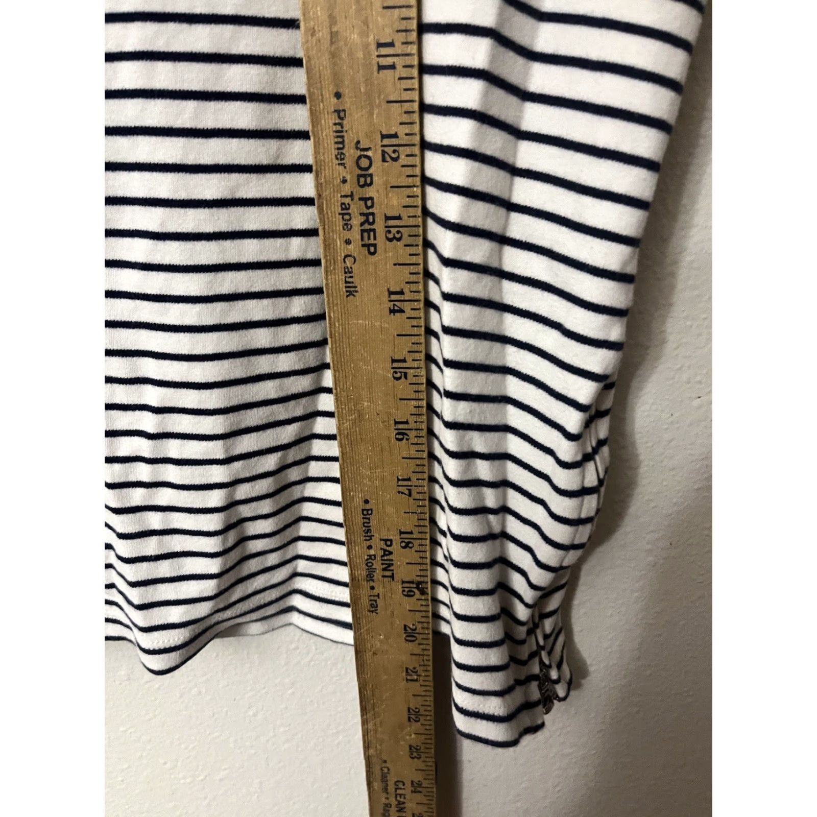Nautica Nautica Shirt Women Medium Striped V-Neck Knit Cap Sleeve Multicolor Nautical Casual Size M / US 6-8 / IT 42-44 - 5 Thumbnail