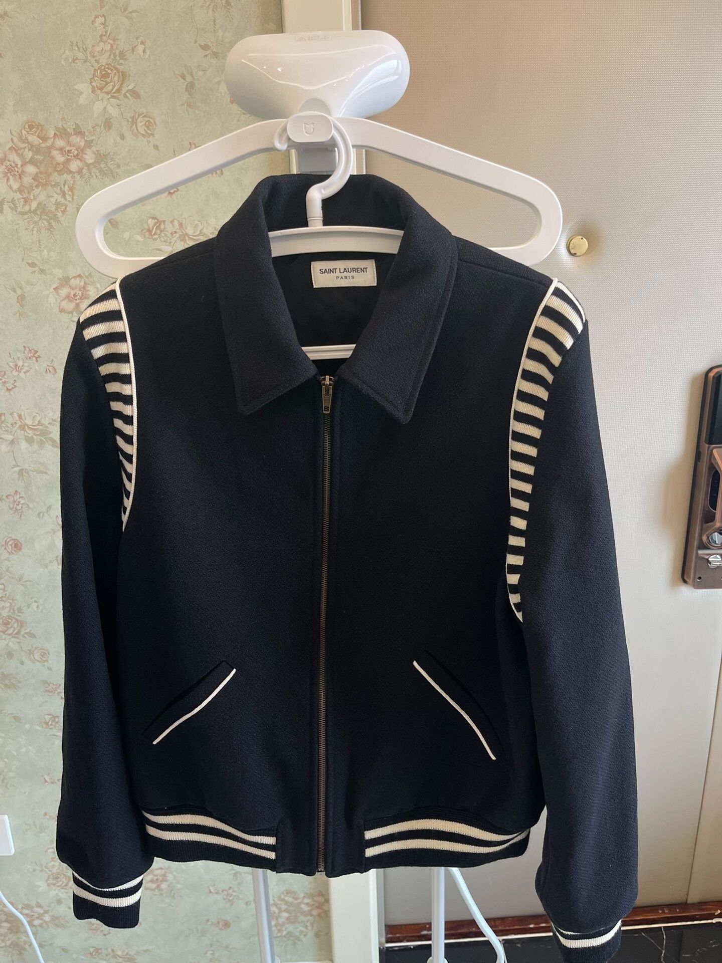 Saint Laurent Paris Saint Laurent Black Zebra Print Baseball Jacket Size US L / EU 52-54 / 3 - 1 Thumbnail