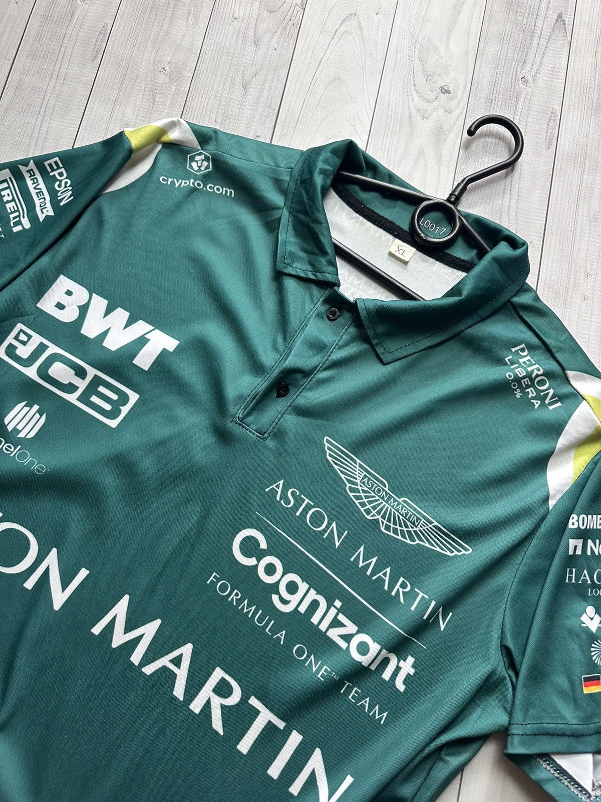 Vintage Vintage racing Aston Martin polo big logo green Hacket Size US XL / EU 56 / 4 - 4 Thumbnail